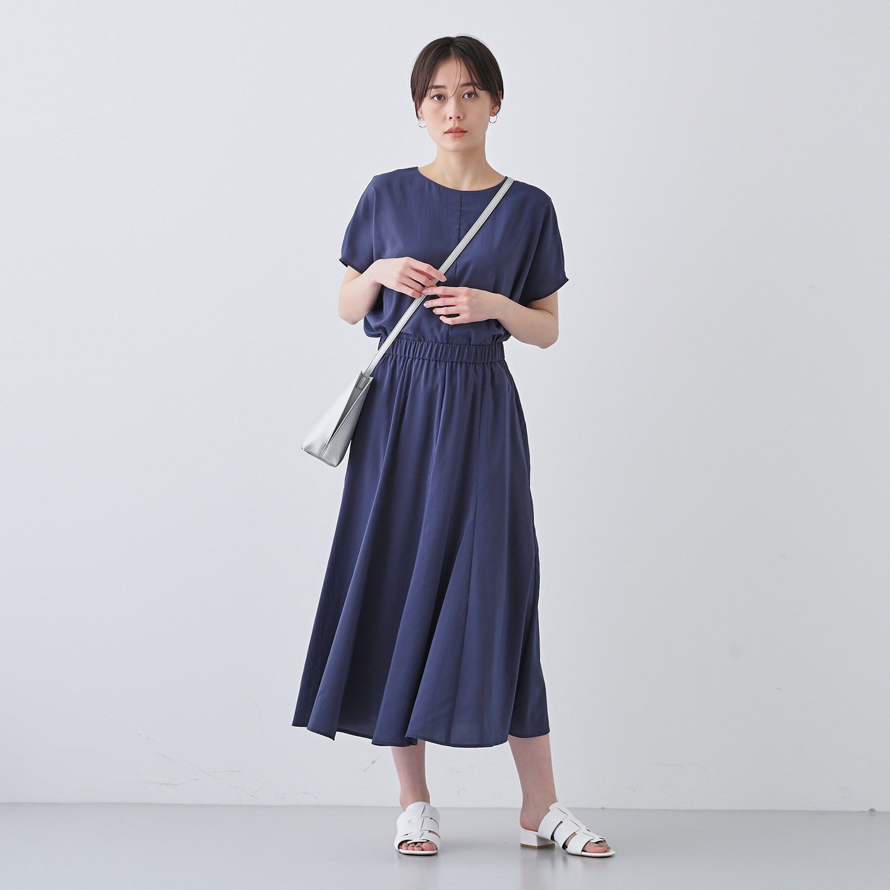 INDIVI「【通気性◎撥水／接触冷感／UVケア】ナローフレアスカート」|スカート|