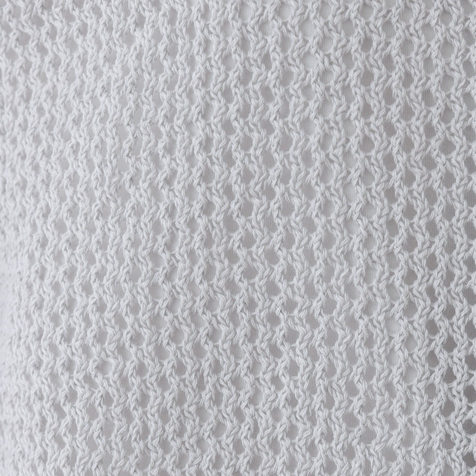 INDIVI「【洗える／コットン100％】メッシュ柄ニットブルゾン」|カーディガン|