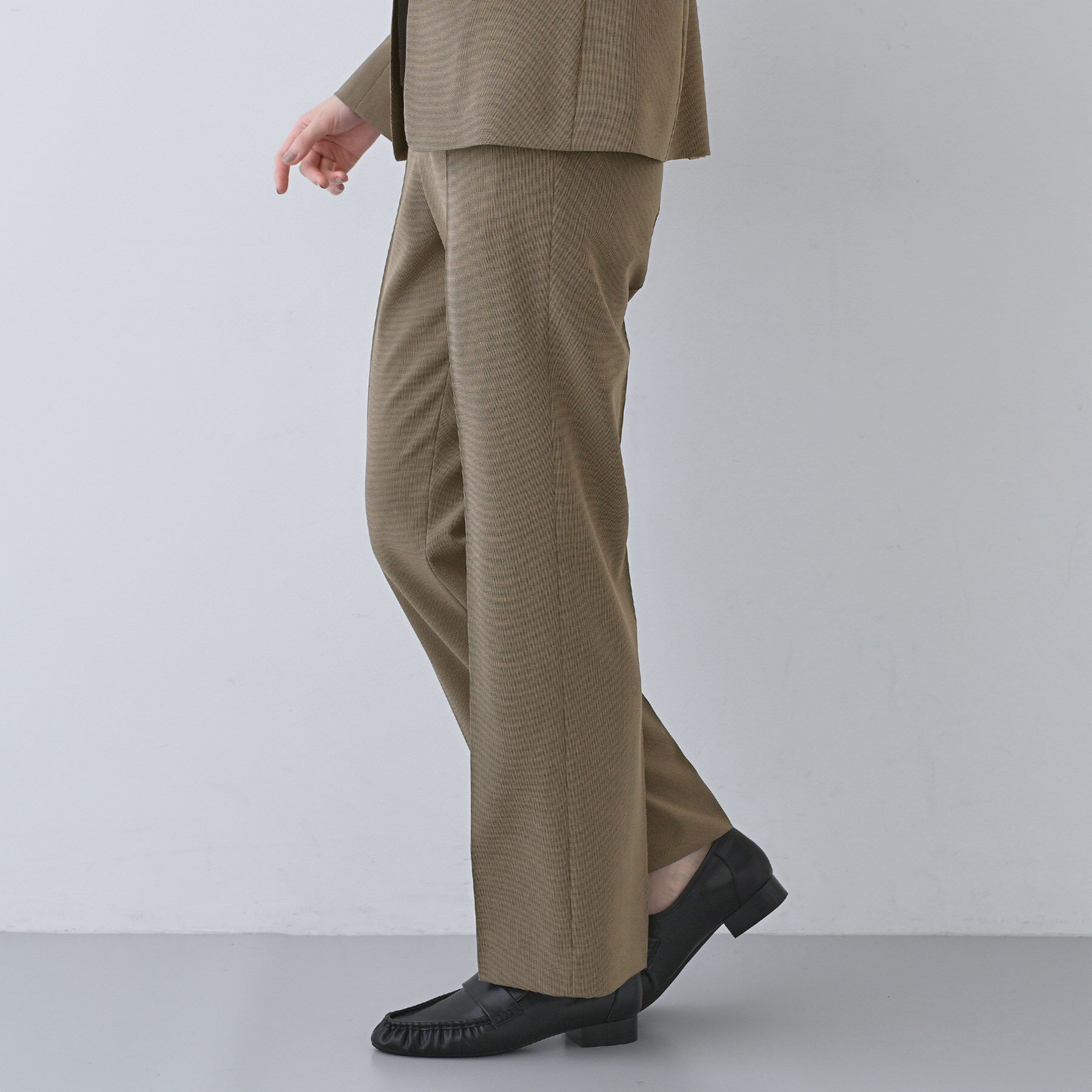 INDIVI「【洗える／夏スーツ】ミニ千鳥柄ストレートパンツ」|その他|