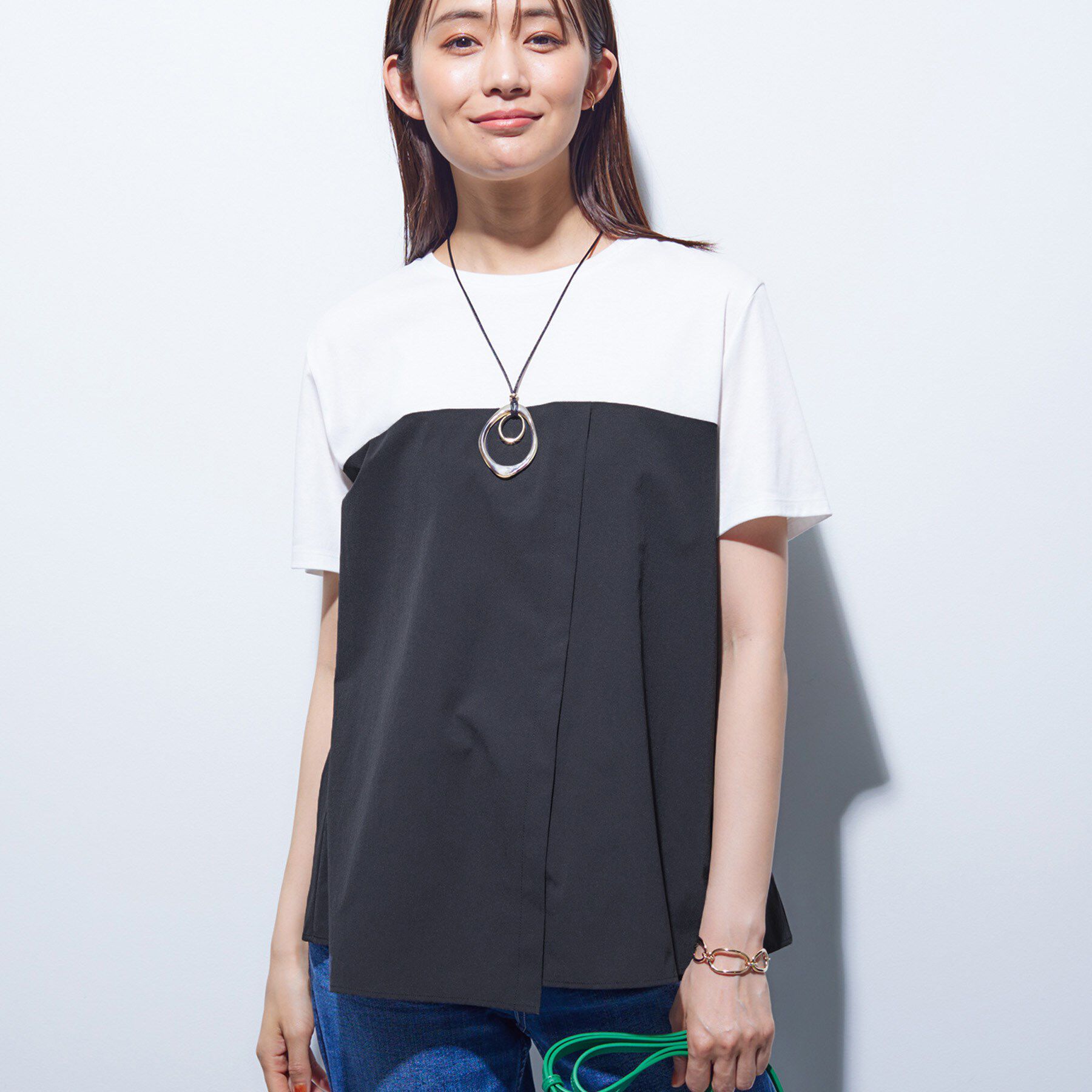 INDIVI「【洗える】ビスチェレイヤード風トップス」|Tシャツ・カットソー|