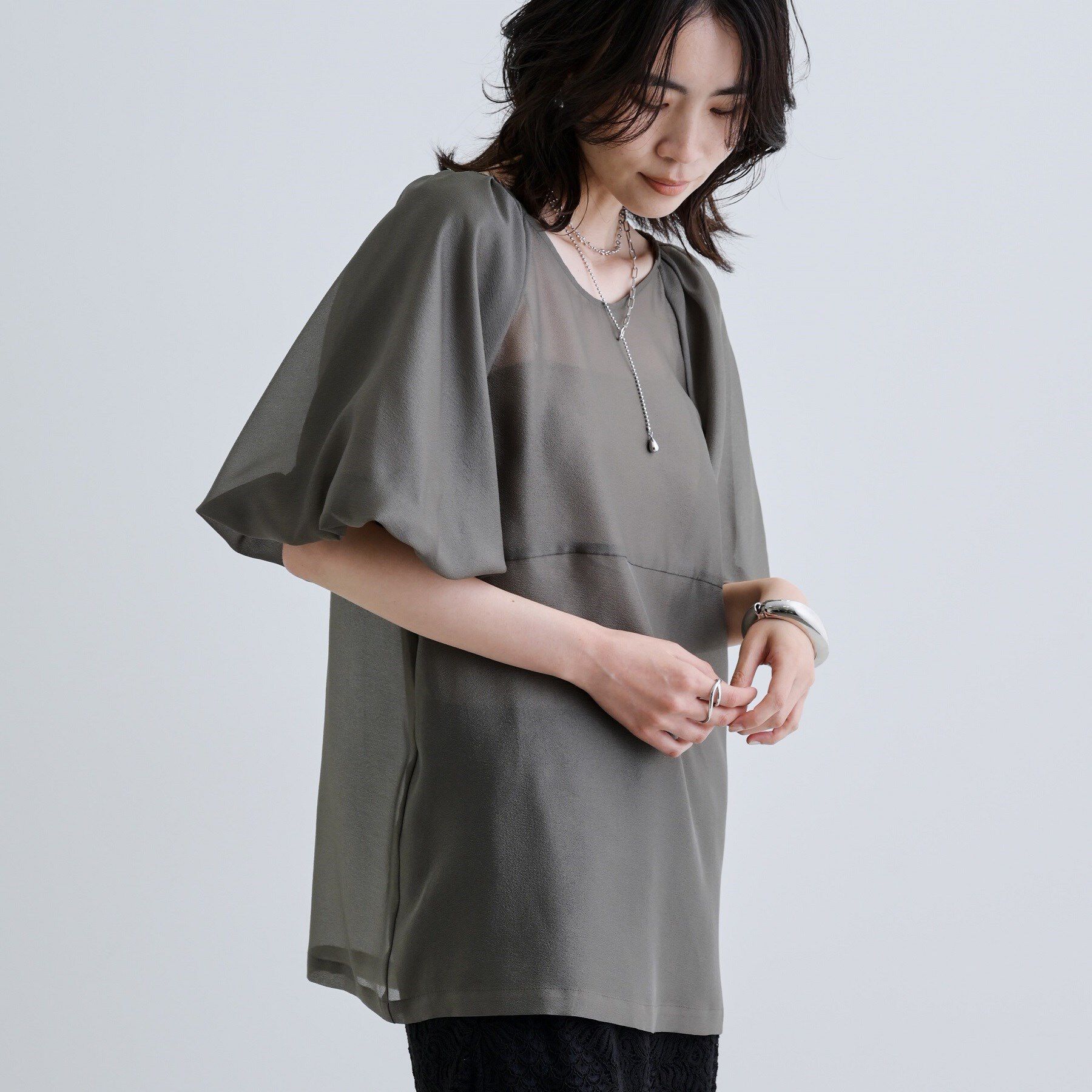 GALLEST「ボリュームスリーブブラウス」|シャツ・ブラウス|