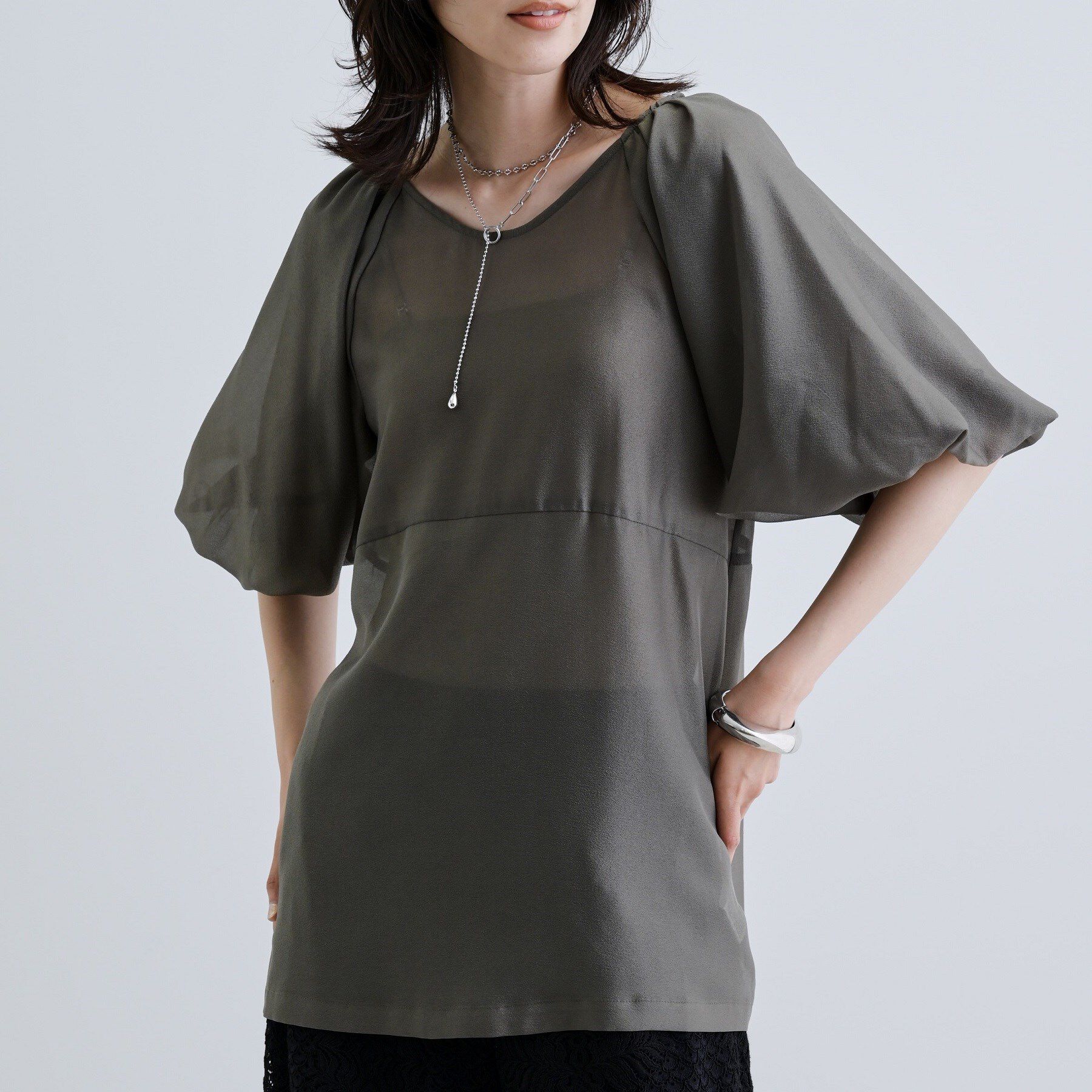 GALLEST「ボリュームスリーブブラウス」|シャツ・ブラウス|