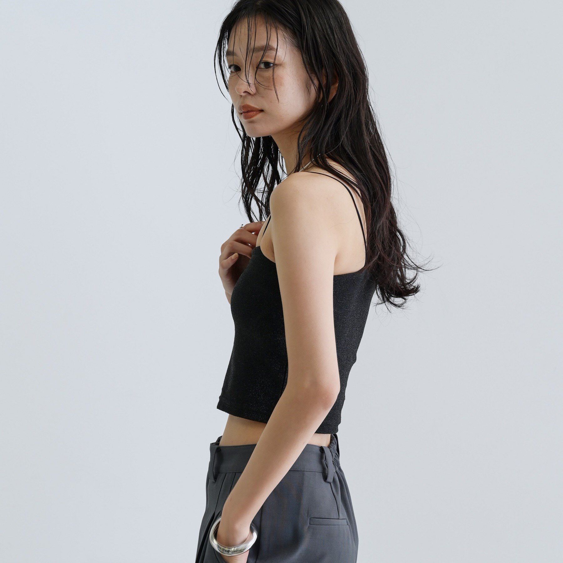 GALLEST「【一部店舗限定】カップ付きラメキャミソール」|キャミソール|