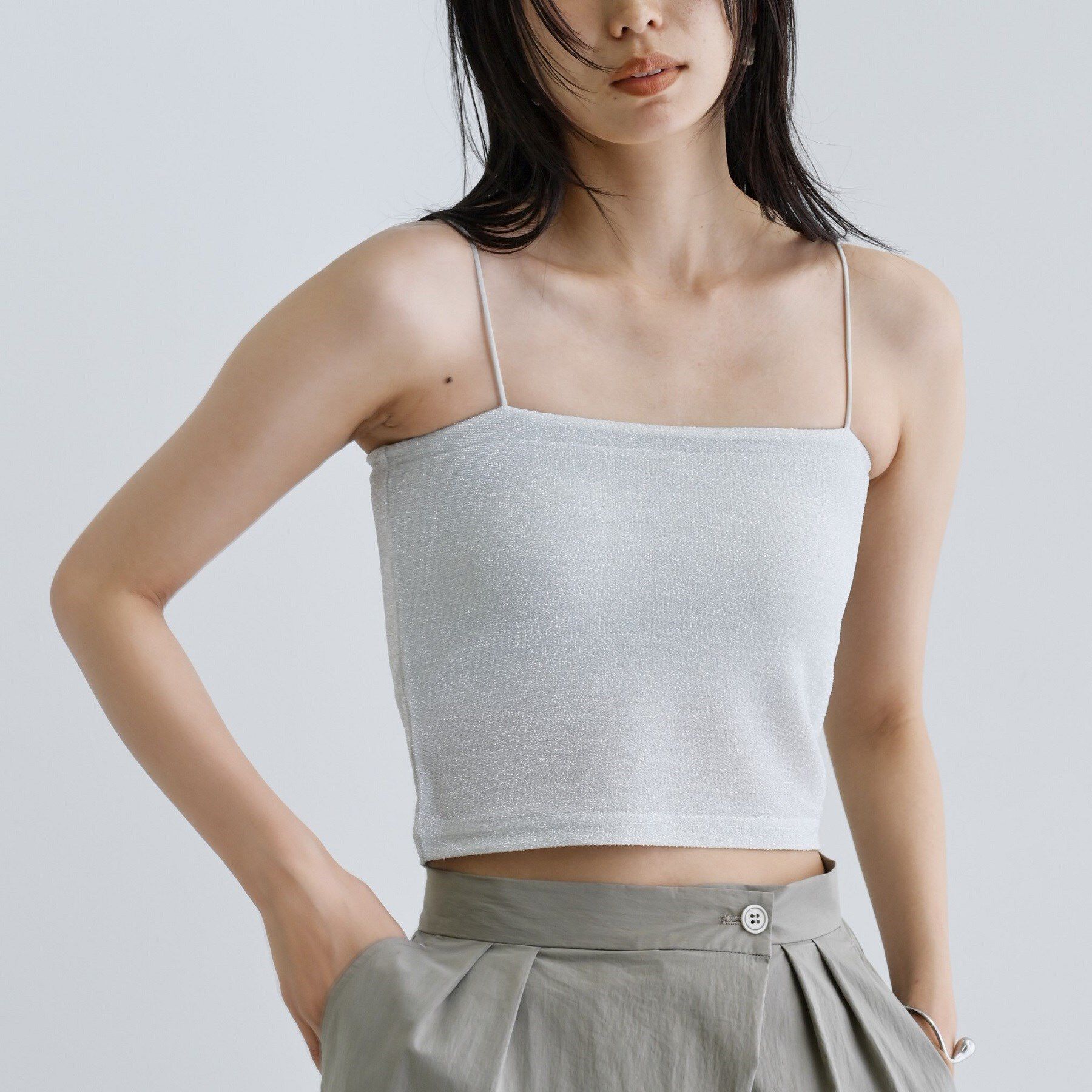 GALLEST「【一部店舗限定】カップ付きラメキャミソール」|キャミソール|