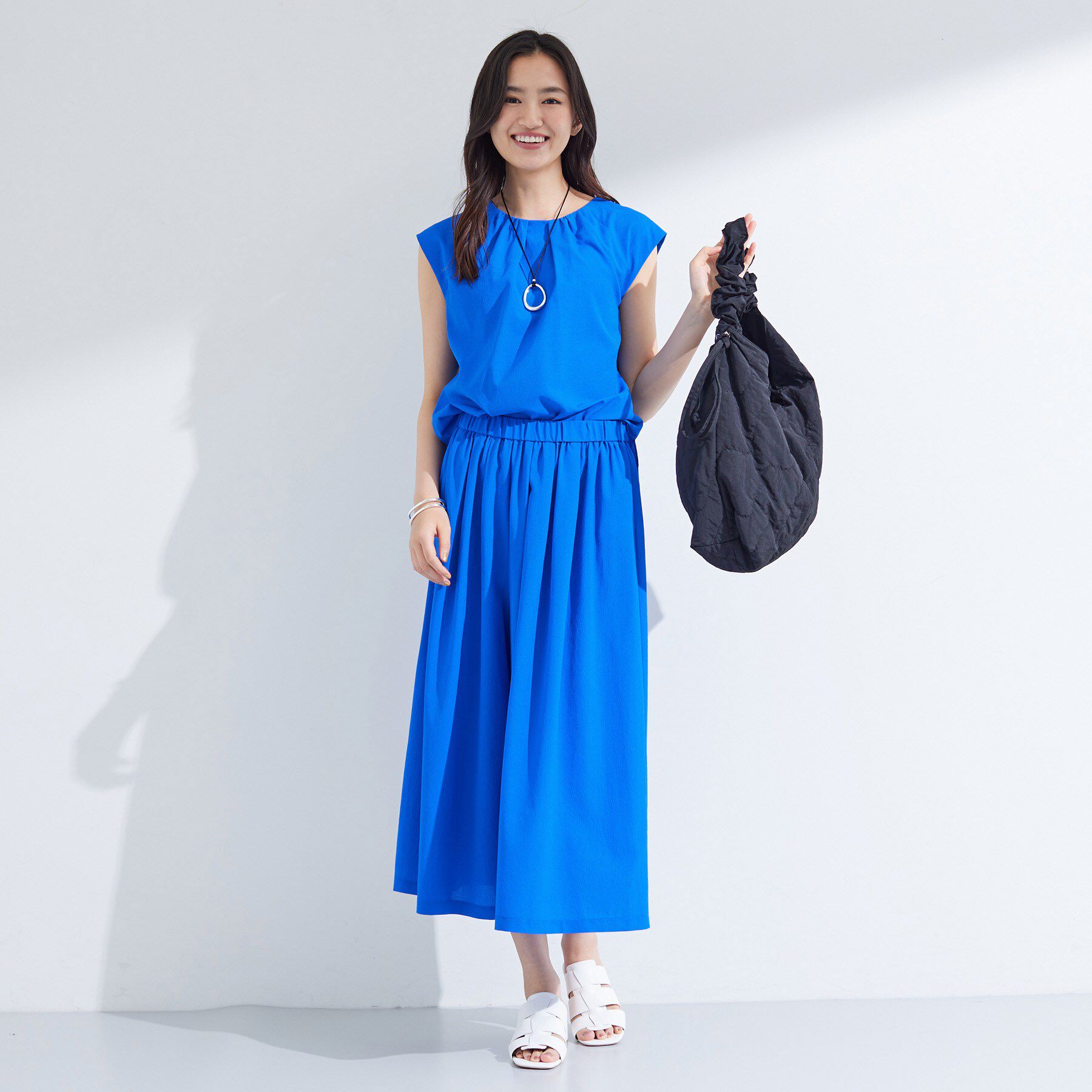 INDIVI「【クールエアー素材／UVケア／セットアップ可能】エアリーフレアパンツ」|その他|