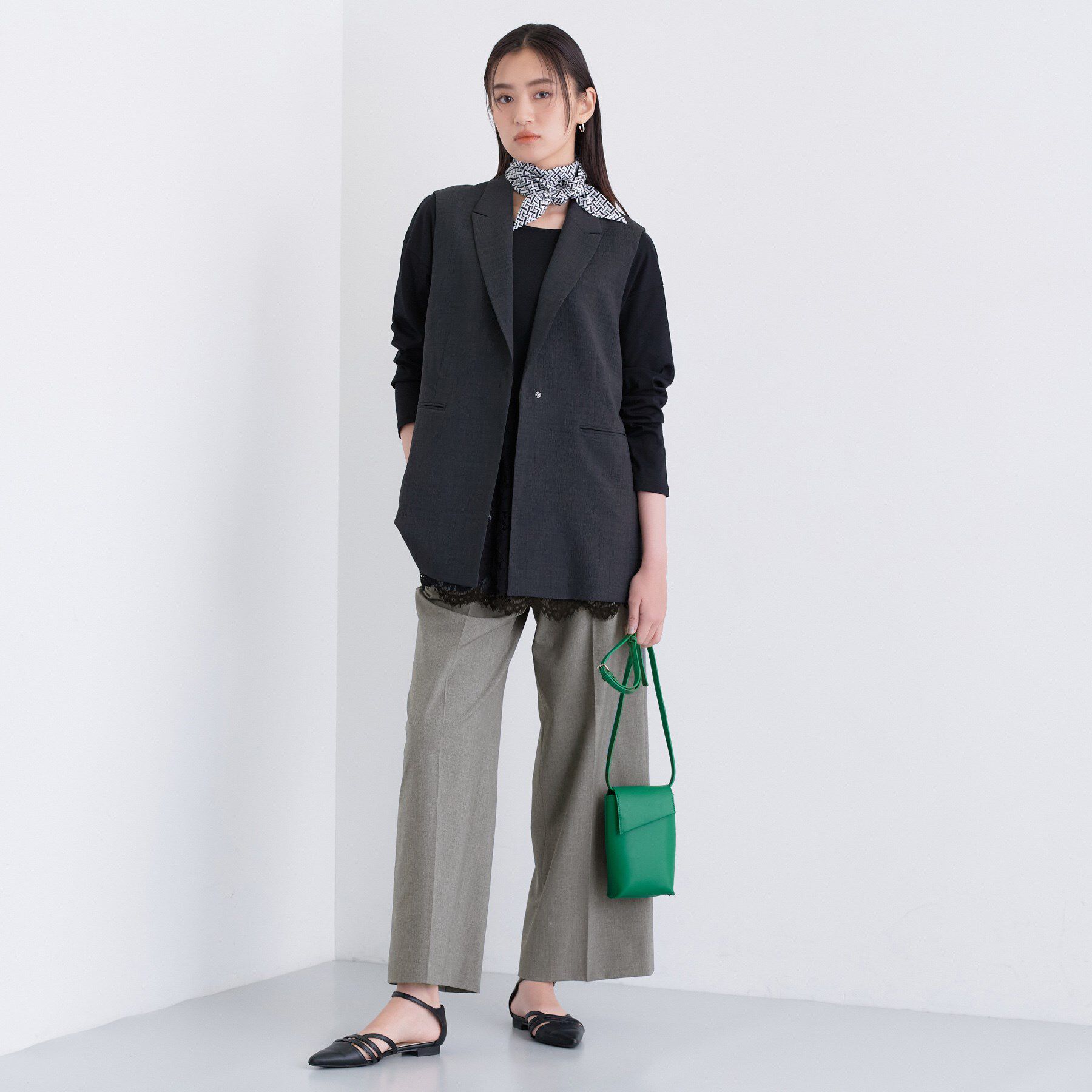 INDIVI「【褒められパンツ】ワンタックワイドパンツ」|その他|