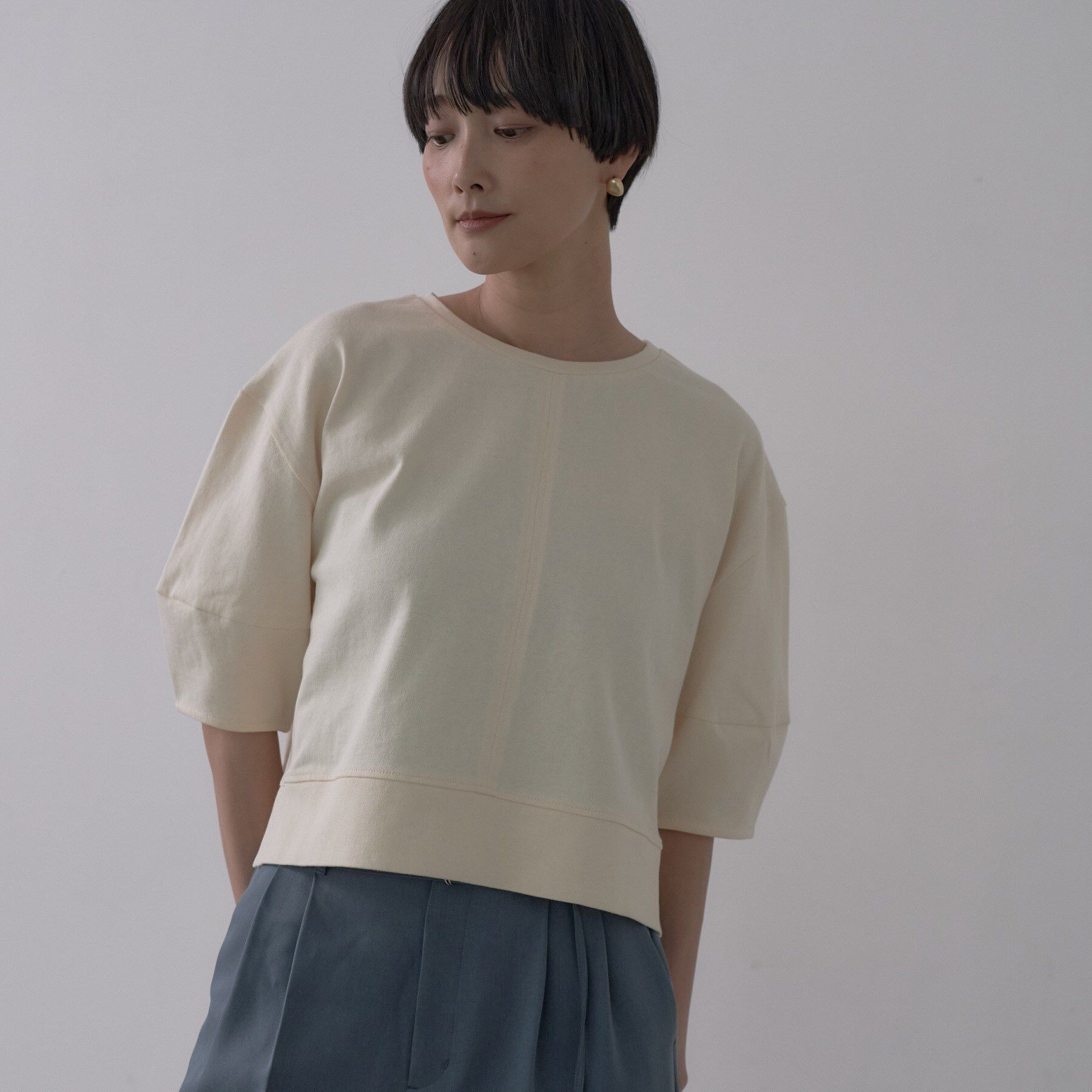 GALLEST「フォルムスリーブカットソー」|Tシャツ・カットソー|