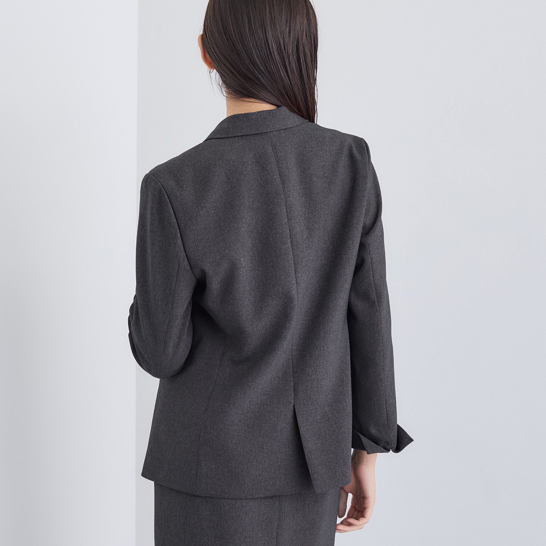 INDIVI「【洗える／通勤／スーツ】メランジストレッチ テーラージャケット」|スーツ|