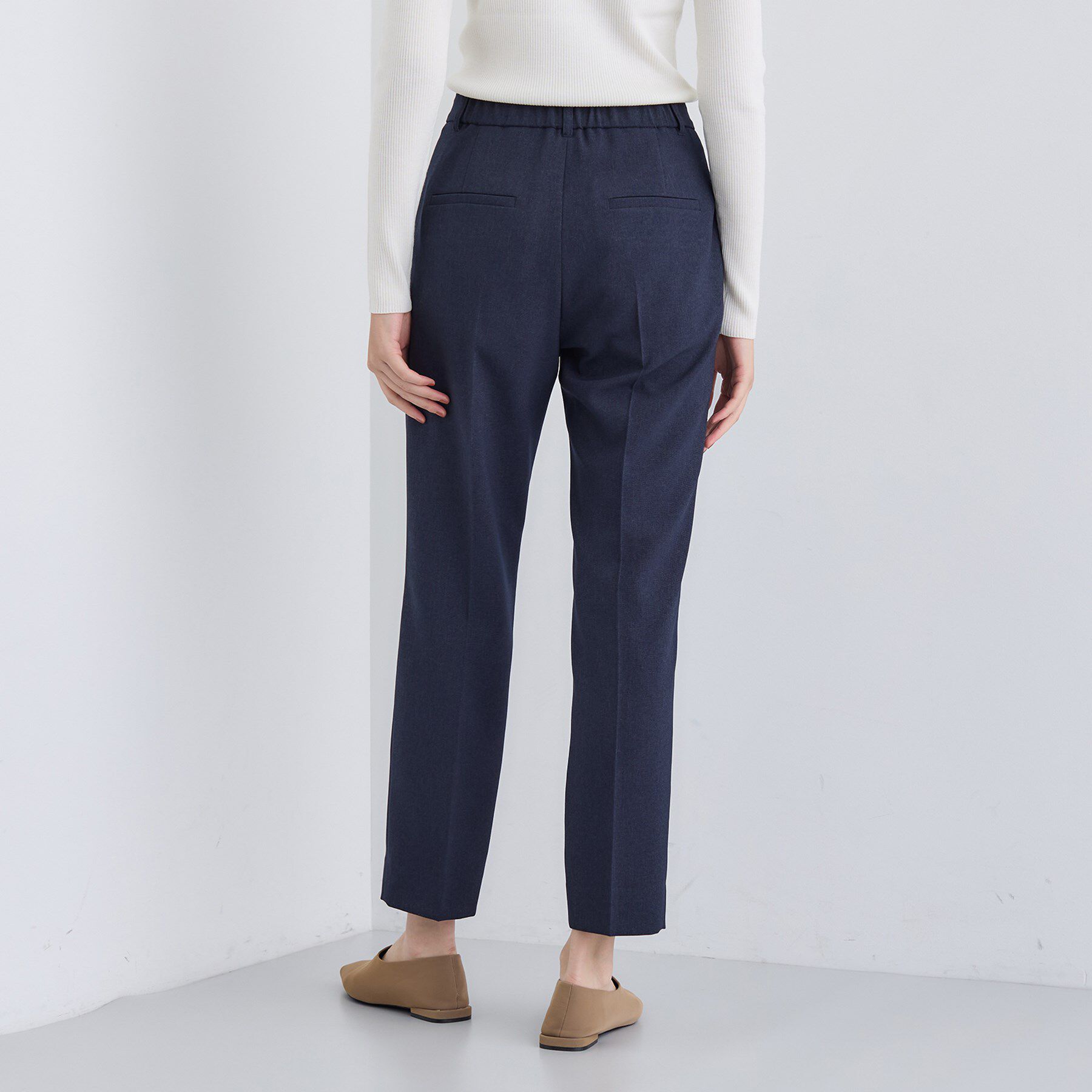 INDIVI「【洗える／通勤／スーツ】メランジストレッチ テーパードパンツ」|スーツ|