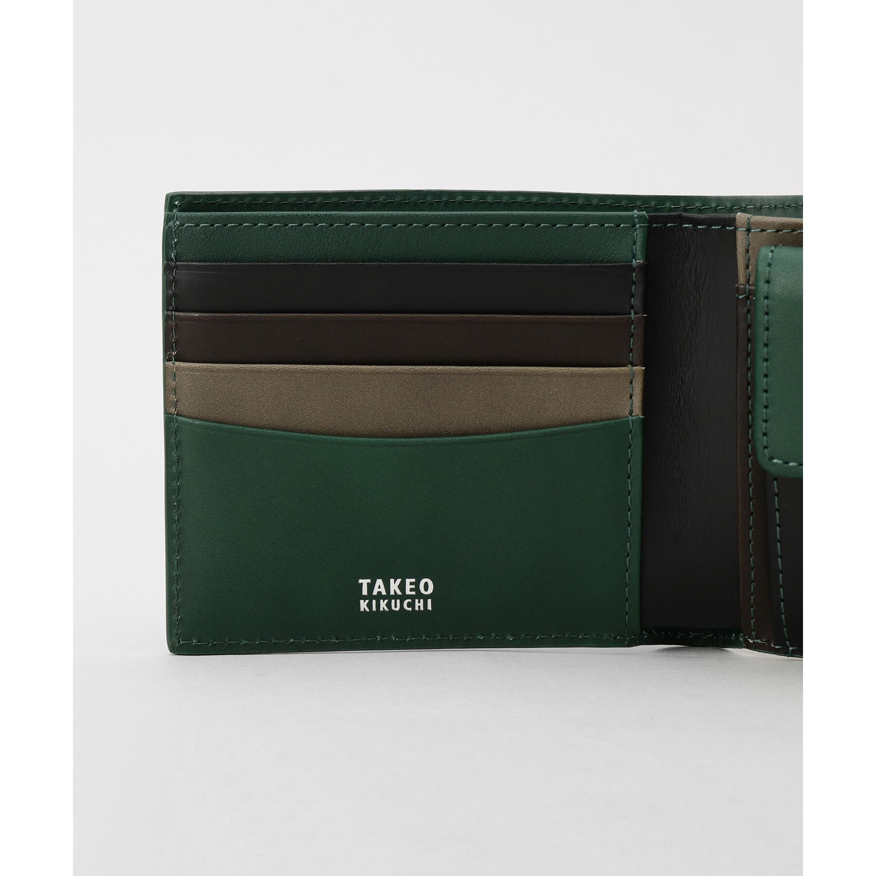 TAKEO KIKUCHI「アンティーク調レザー 2つ折り財布」|財布|
