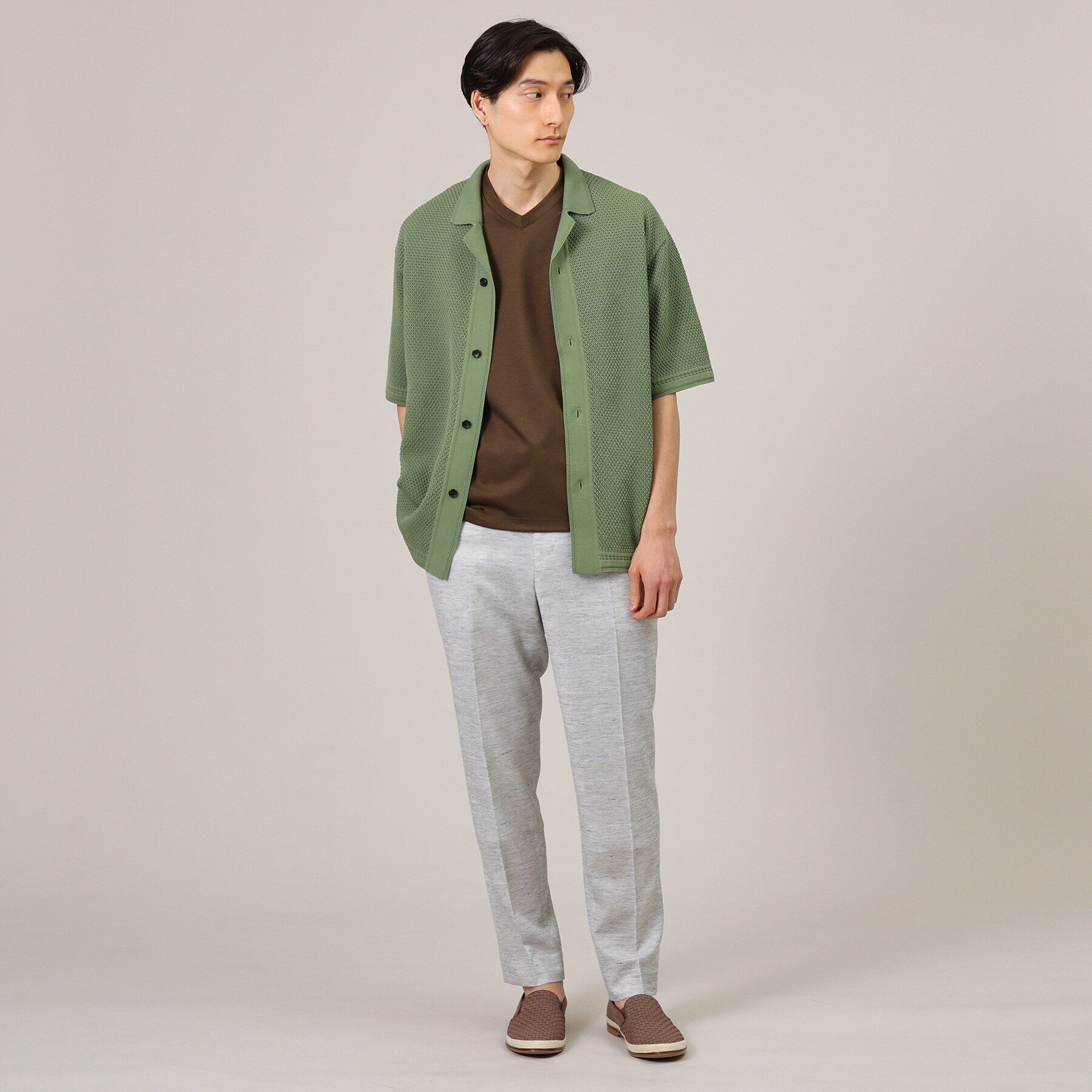 TAKEO KIKUCHI「【尾州織】リネンブレンド メッシュパンツ」|その他|