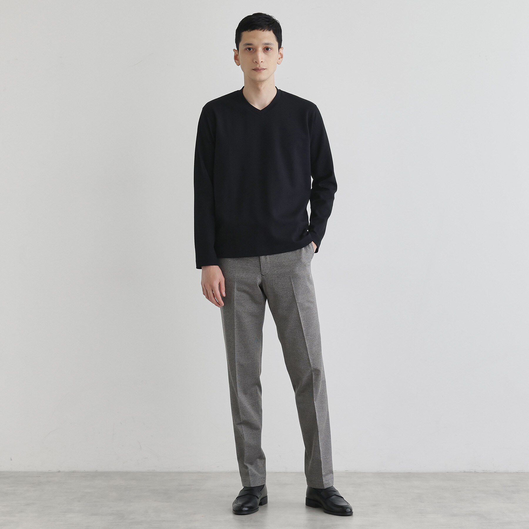 TAKEO KIKUCHI「【尾州織】ブリスタ Vネック カットソー」|Tシャツ・カットソー|