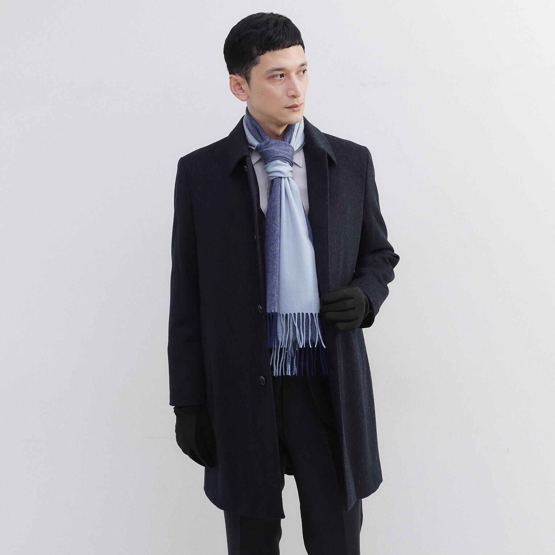 TAKEO KIKUCHI「【洗えるカシミヤ】ピュアカシミヤ 4面パネルマフラー」|ストール|