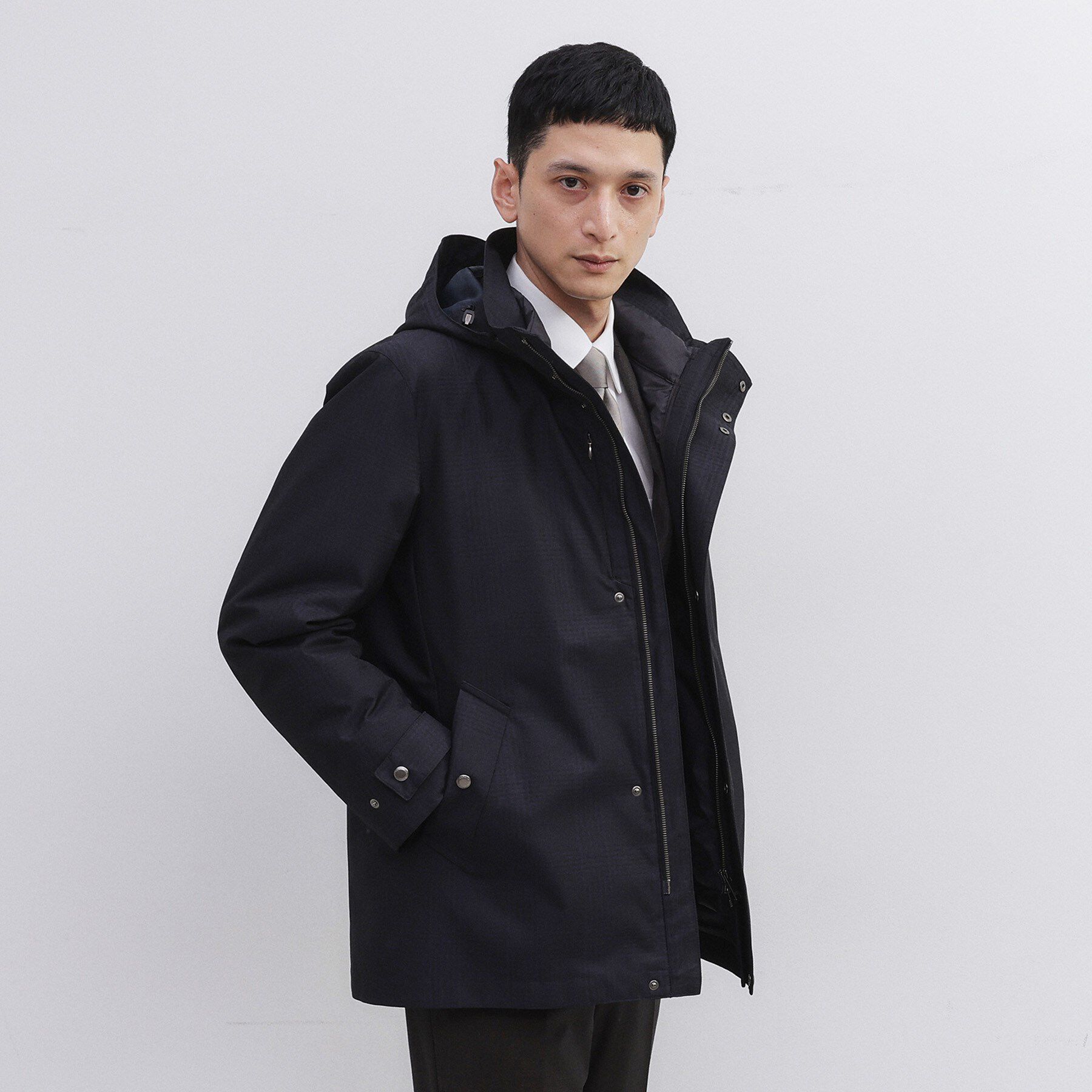 TAKEO KIKUCHI「【3WAY】グレンチェック ダウンライナー ブルゾン」|ブルゾン・スタジャン|