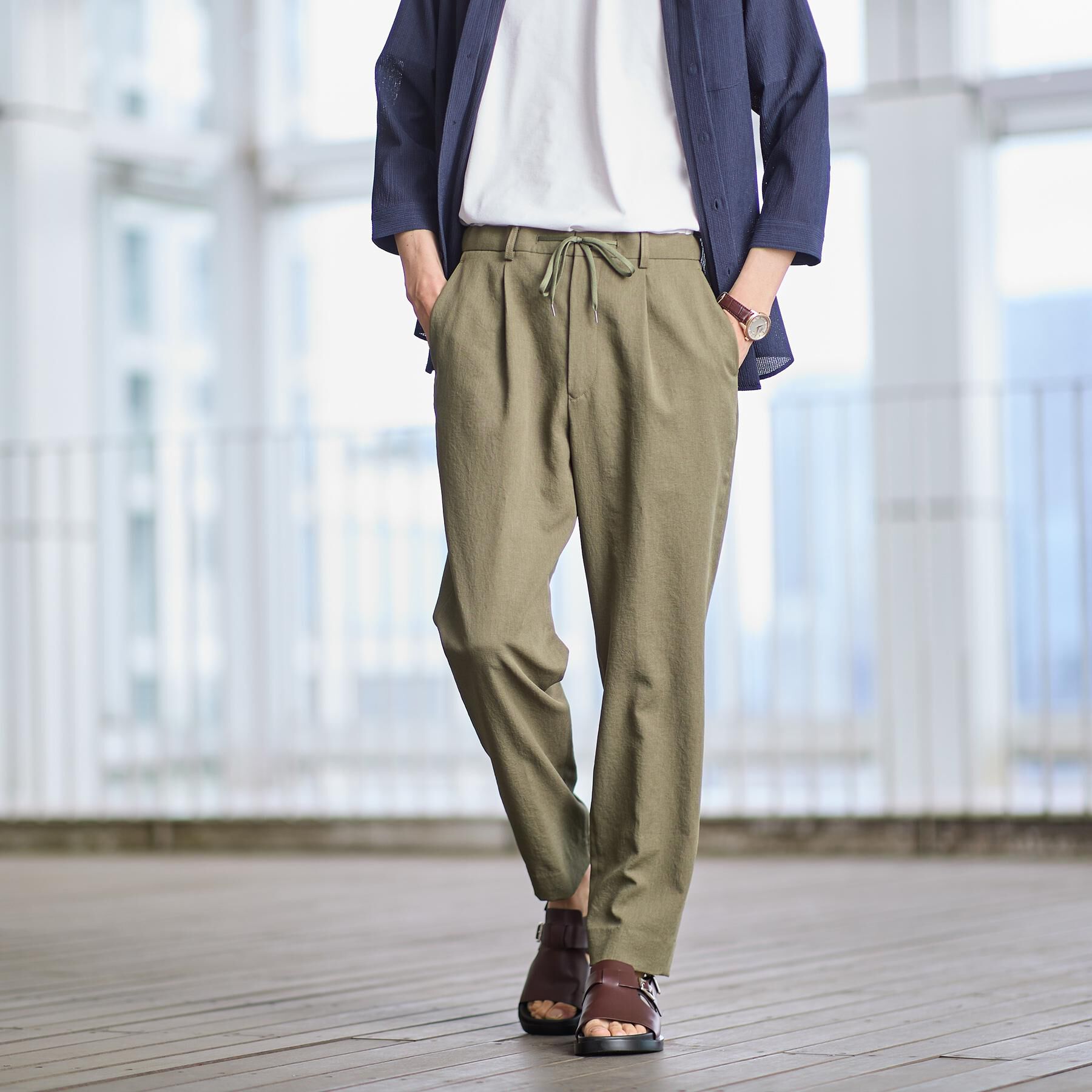 TAKEO KIKUCHI「リネンライクカルゼイージーパンツ」|その他|