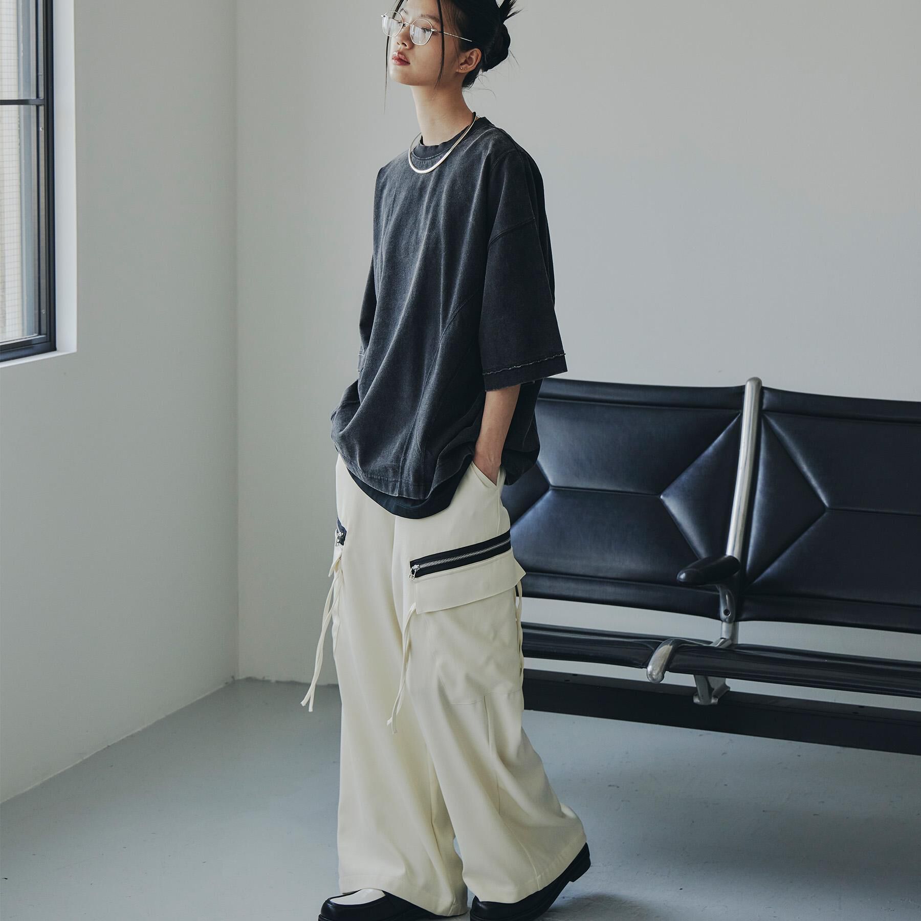 tk.TAKEO KIKUCHI「ヴィンテージクロップドTシャツ/ヴィンテージライク/半袖Tシャツ」|Tシャツ・カットソー|