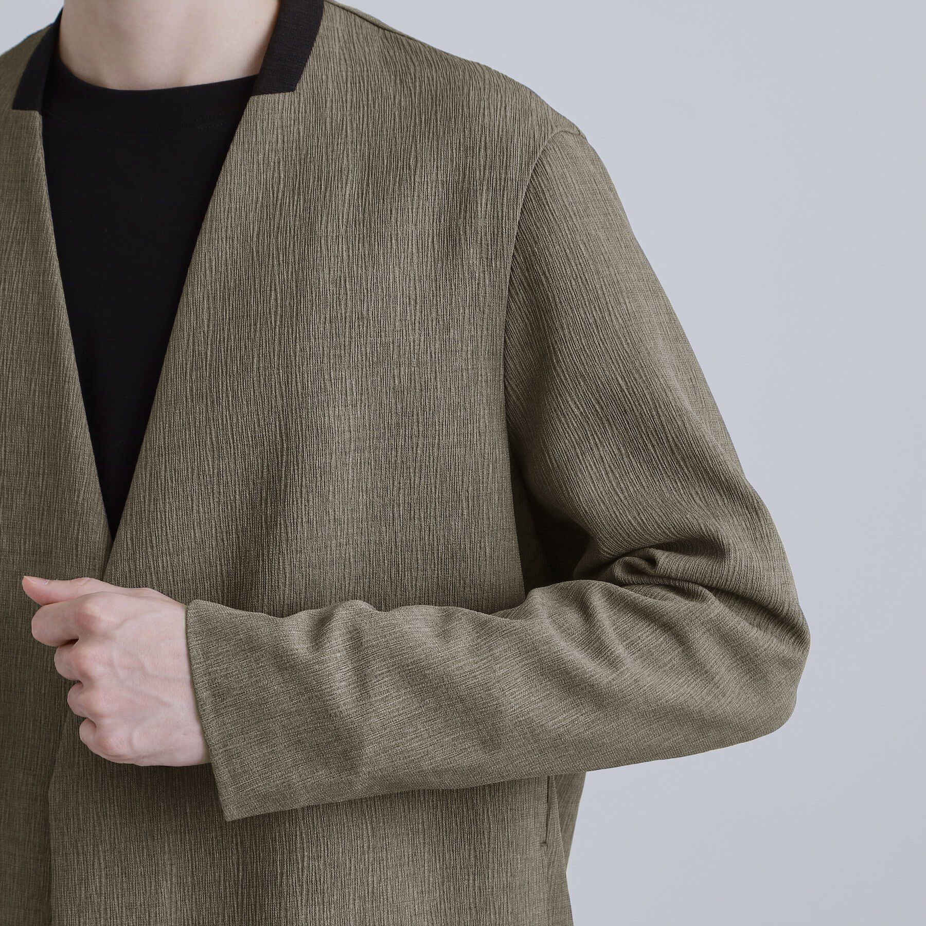 tk.TAKEO KIKUCHI「【セットアップ対応】テッククレープノーカラージャケット」|テーラードジャケット|