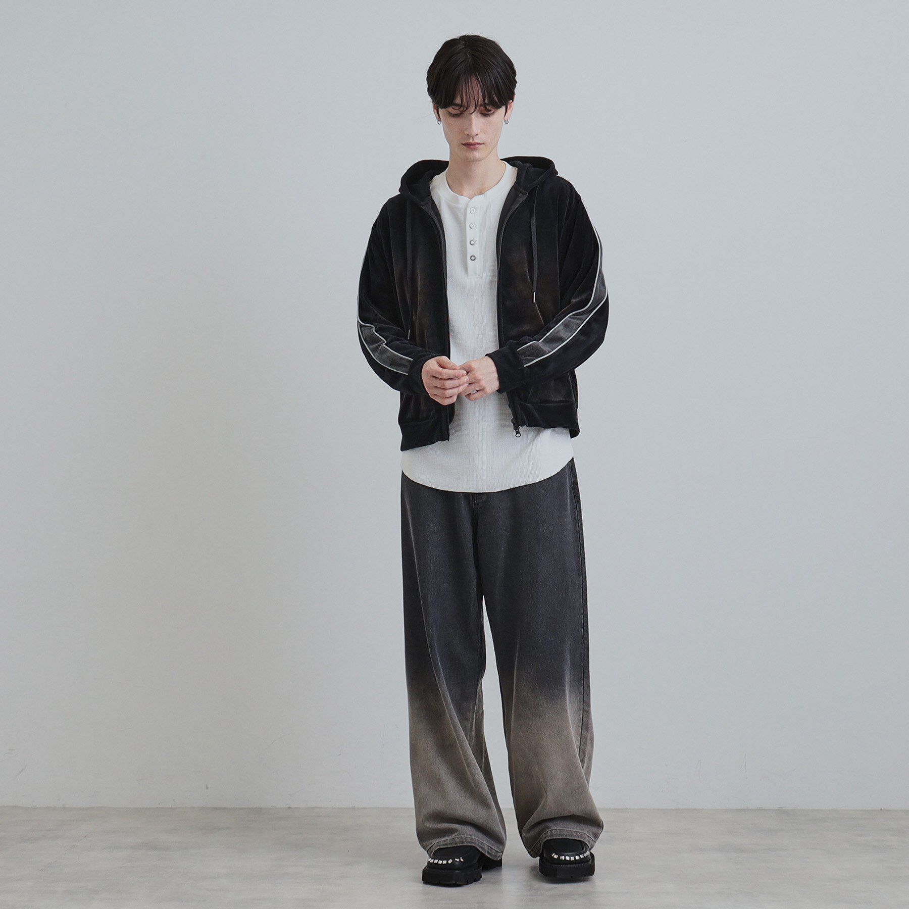 tk.TAKEO KIKUCHI「ヴィンテージライクベロアジップパーカー」|パーカー|