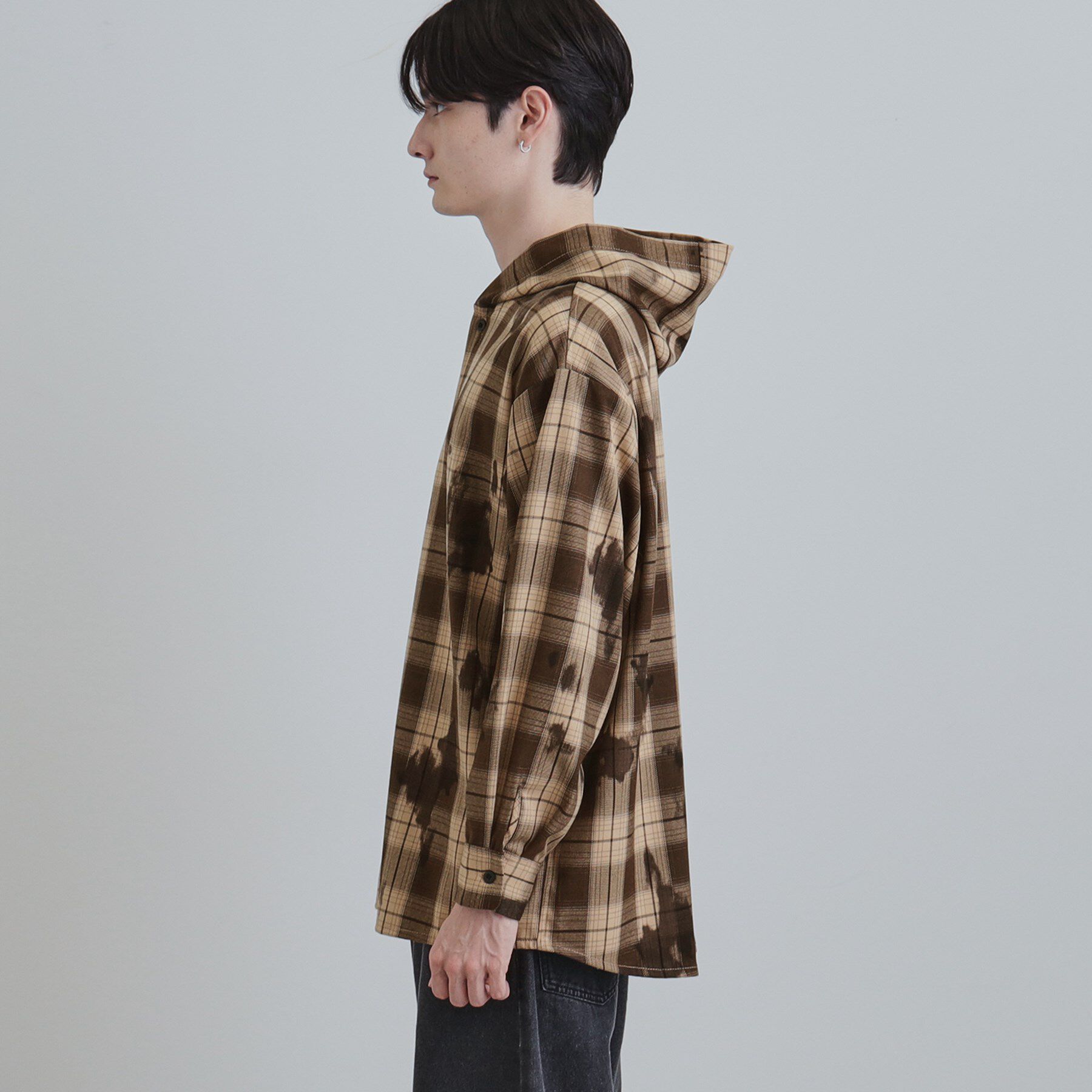 tk.TAKEO KIKUCHI「ヴィンテージフードチェックシャツ」|シャツ・ブラウス|