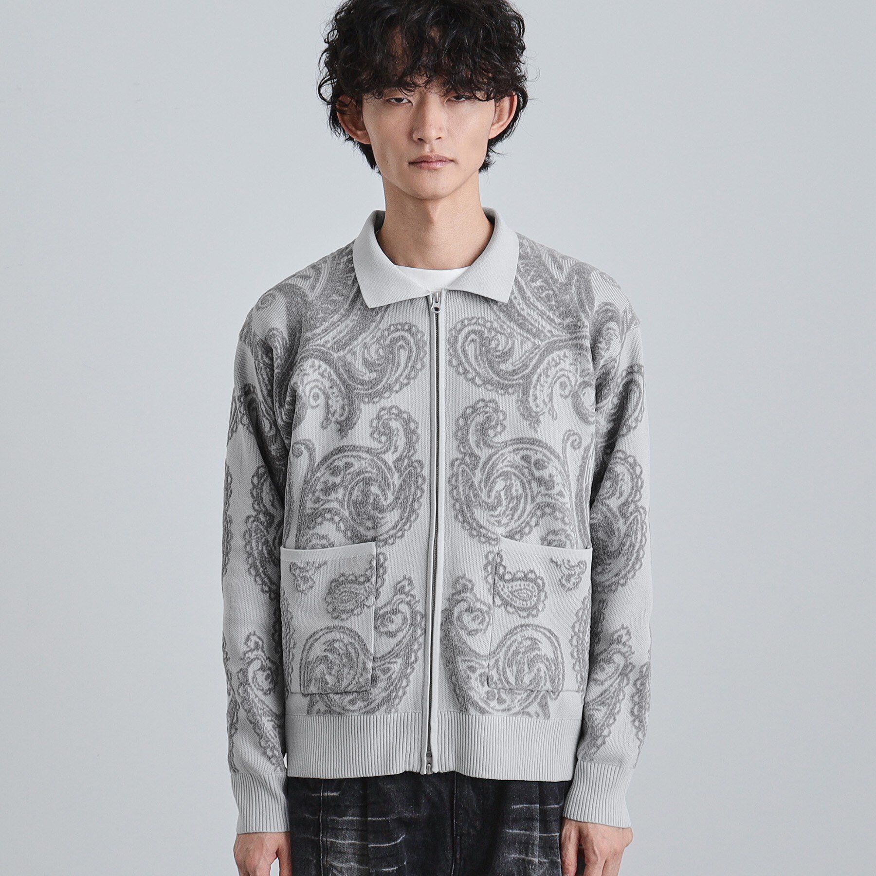 tk.TAKEO KIKUCHI「【洗える】ペイズリージップカーディガン」|カーディガン|