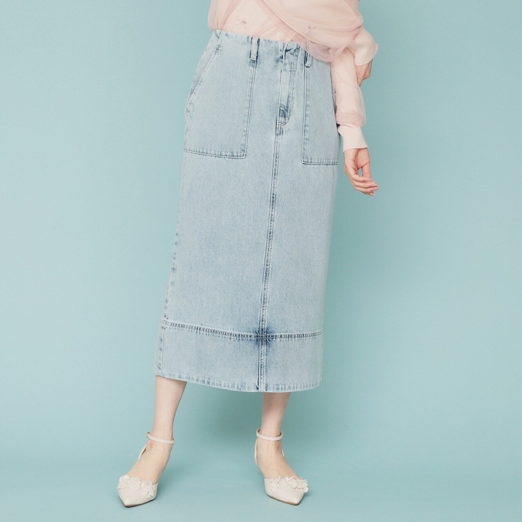 index「デニムタイトスカート【洗濯機洗い可】」|スカート|