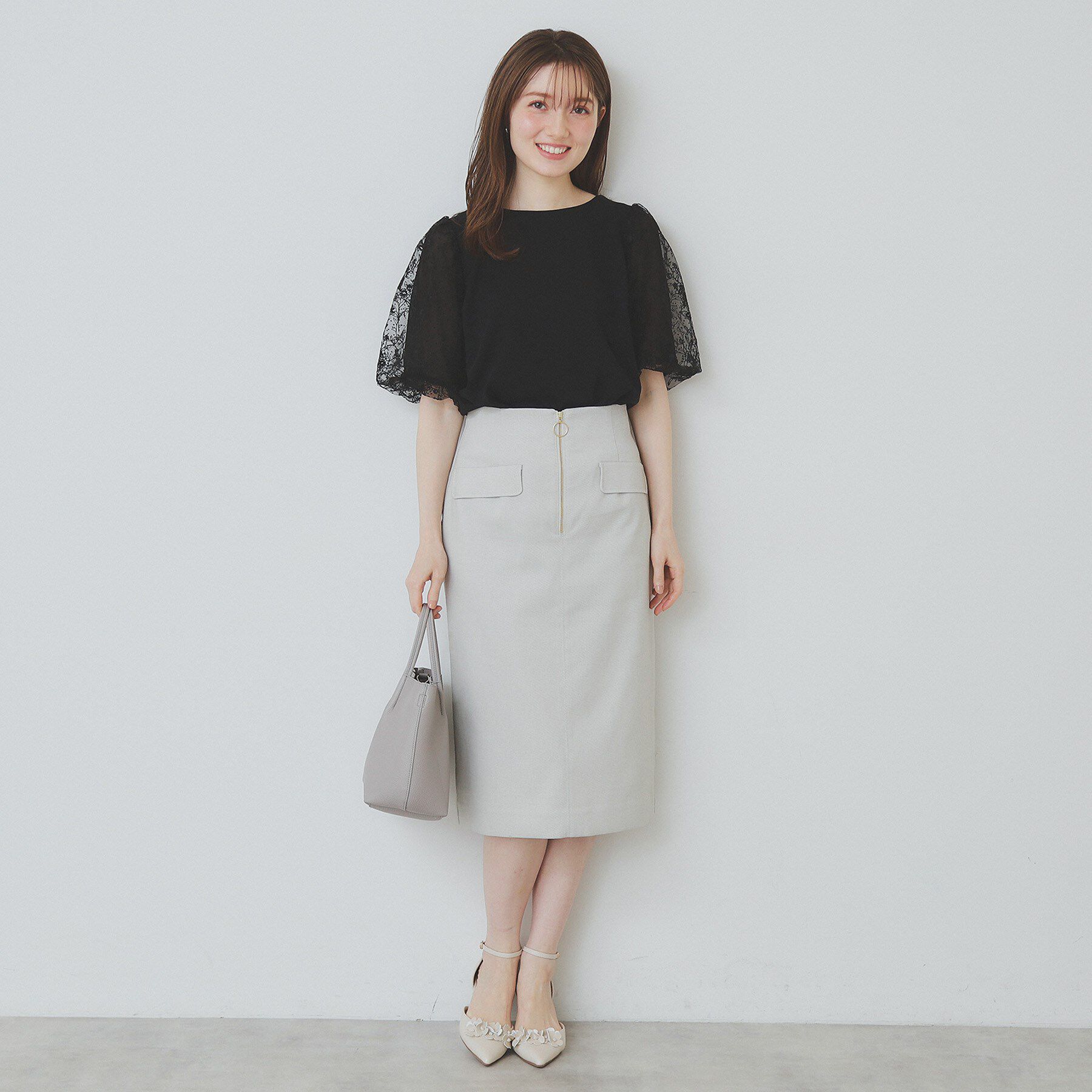 index「シアーバルーンスリーブトップス【洗濯機洗い可/接触冷感】」|Tシャツ・カットソー|