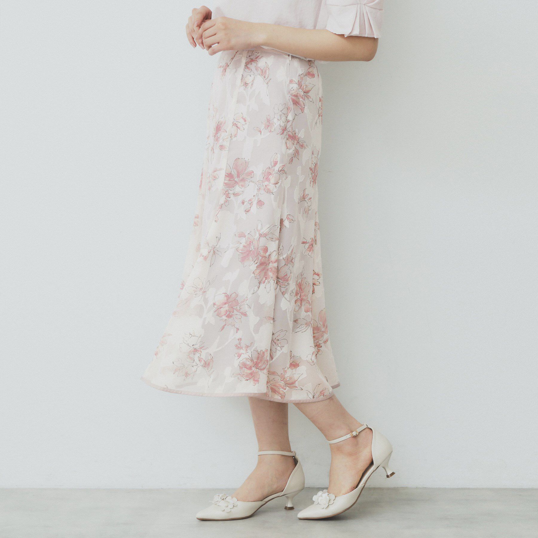 index「花柄マーメイドフレアスカート【洗濯機洗い可】」|スカート|