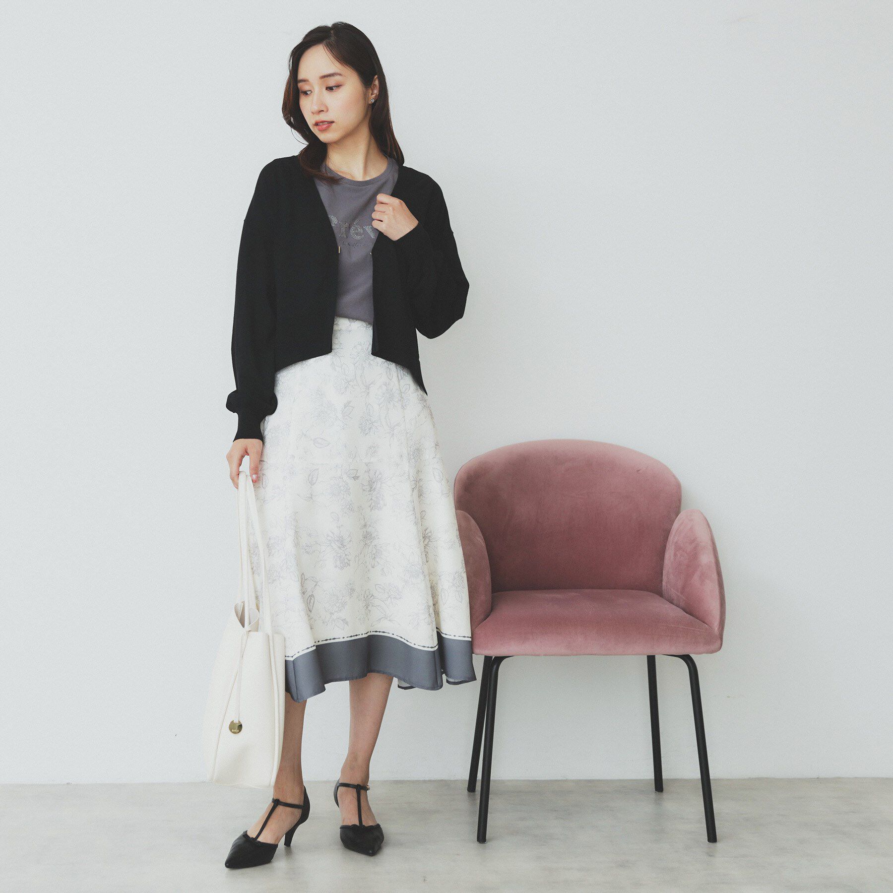 index「《5色展開》コンパクトショートカーディガン【洗濯機洗い可】」|カーディガン|