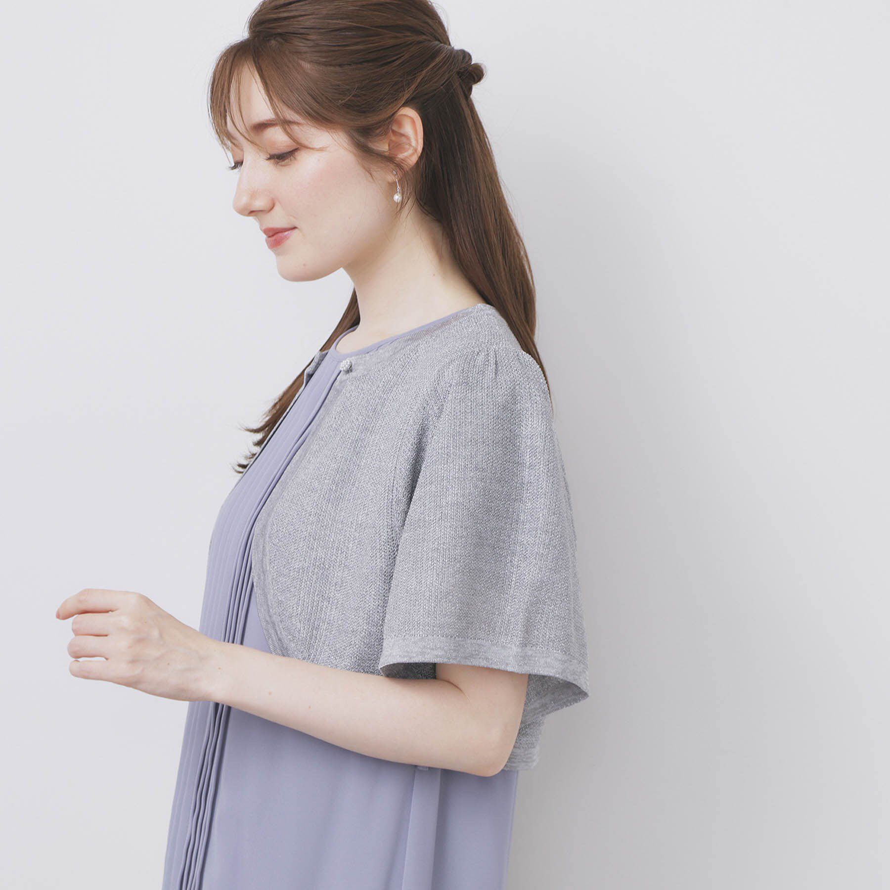 index「ビジュー釦ラメボレロカーディガン【洗濯機OK/抗ピル】」|カーディガン|