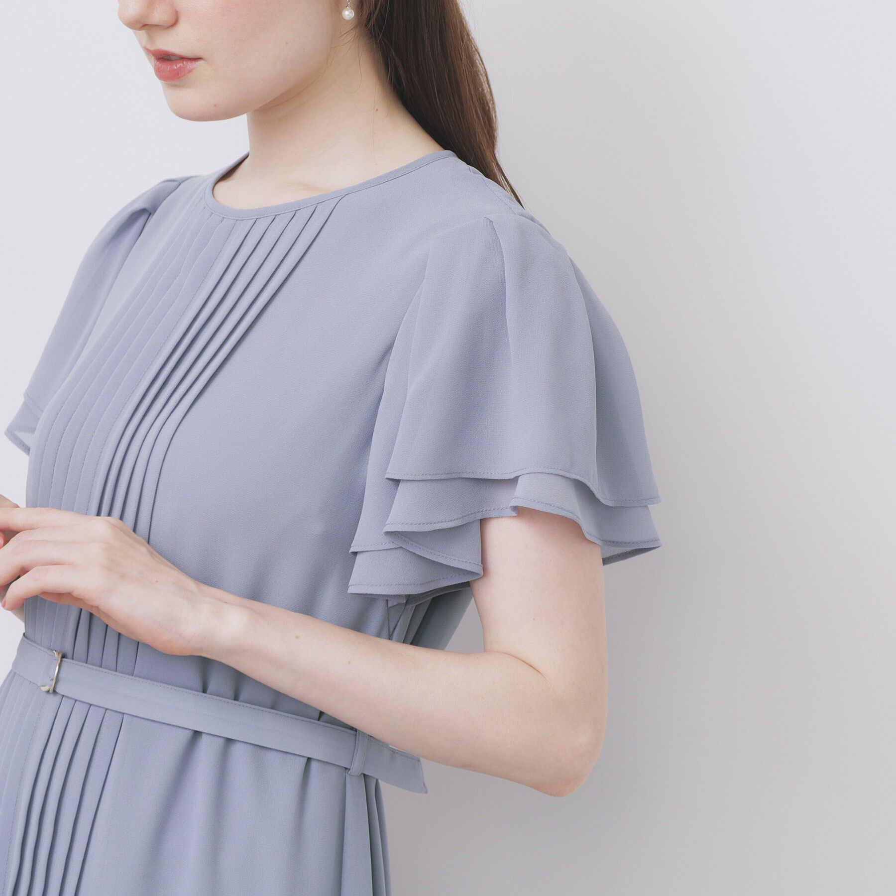 index「フロントタックIラインワンピース【洗濯機洗い可/防シワ】」|ワンピース|