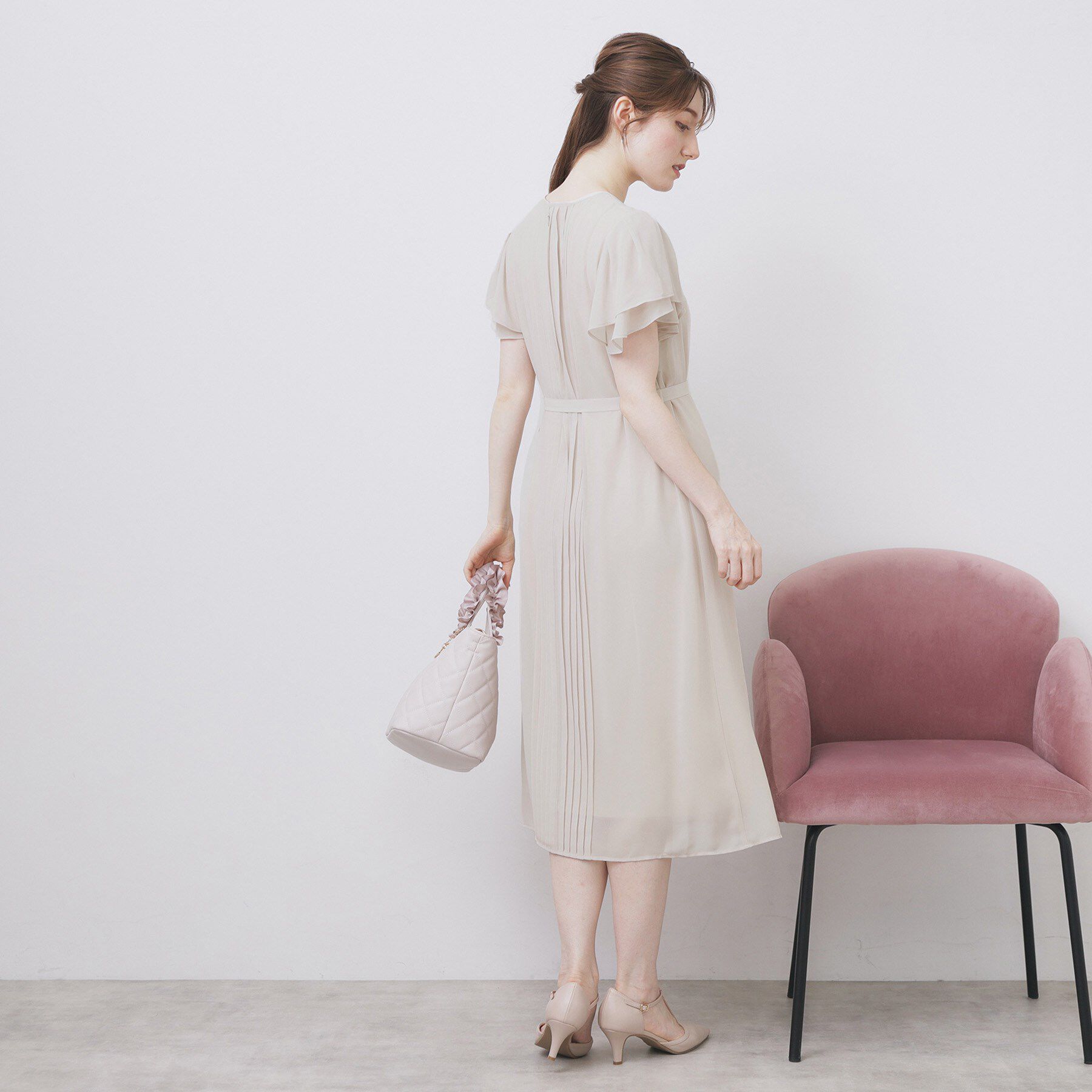 index「フロントタックIラインワンピース【洗濯機洗い可/防シワ】」|ワンピース|