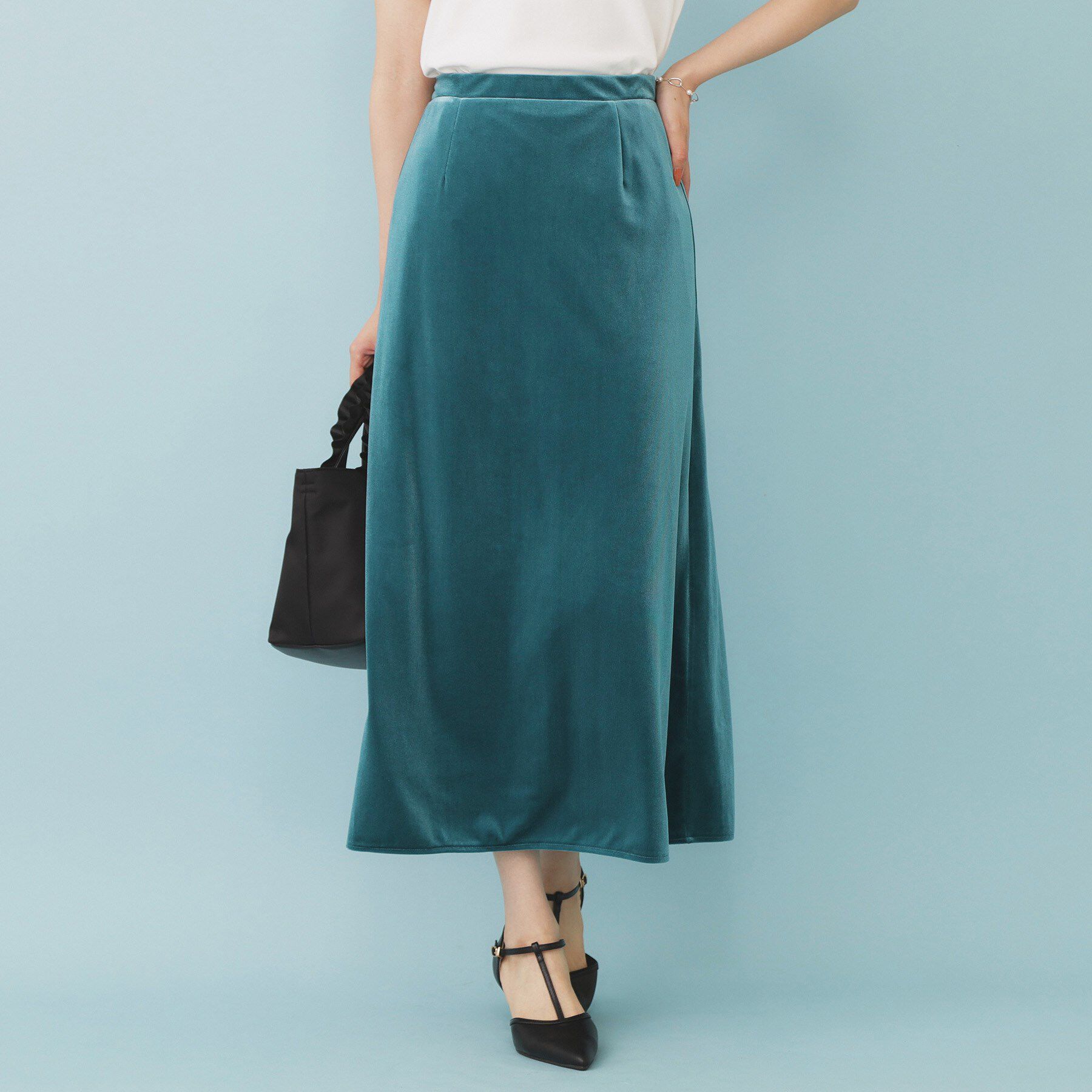 index「ベロアジャージナロースカート【洗濯機洗い可】」|スカート|