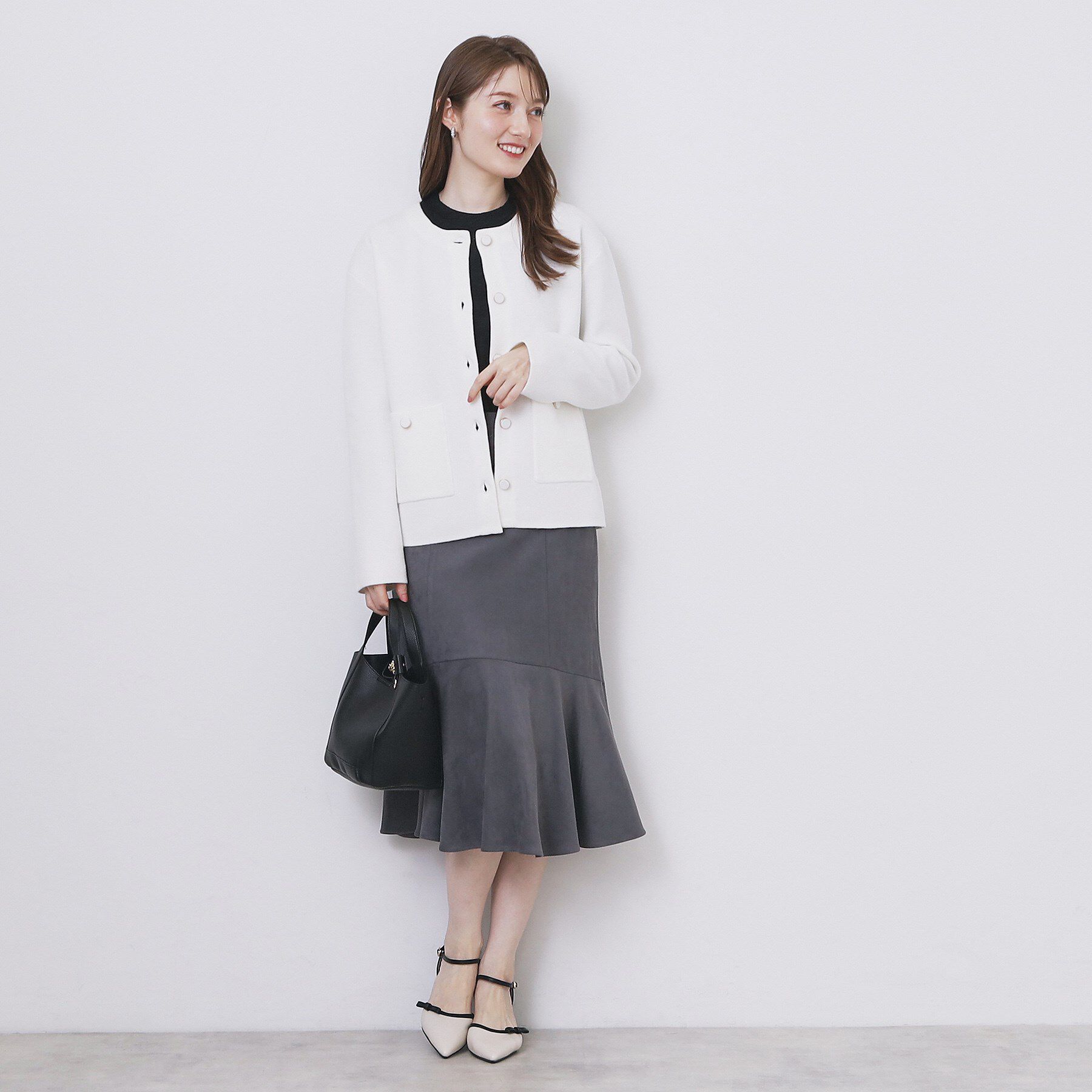 index「ダブルフェイスコーディガン【洗濯機OK】」|カーディガン|