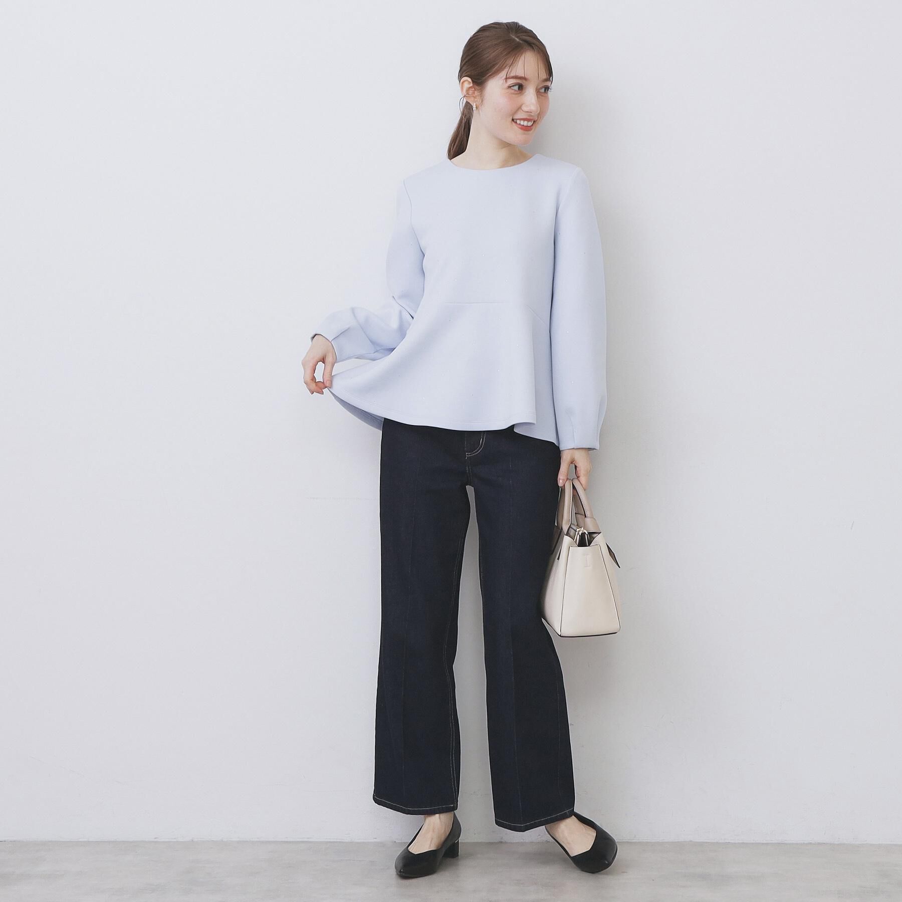 index「ジルコンペプラムトップス【洗濯機OK】」|Tシャツ・カットソー|