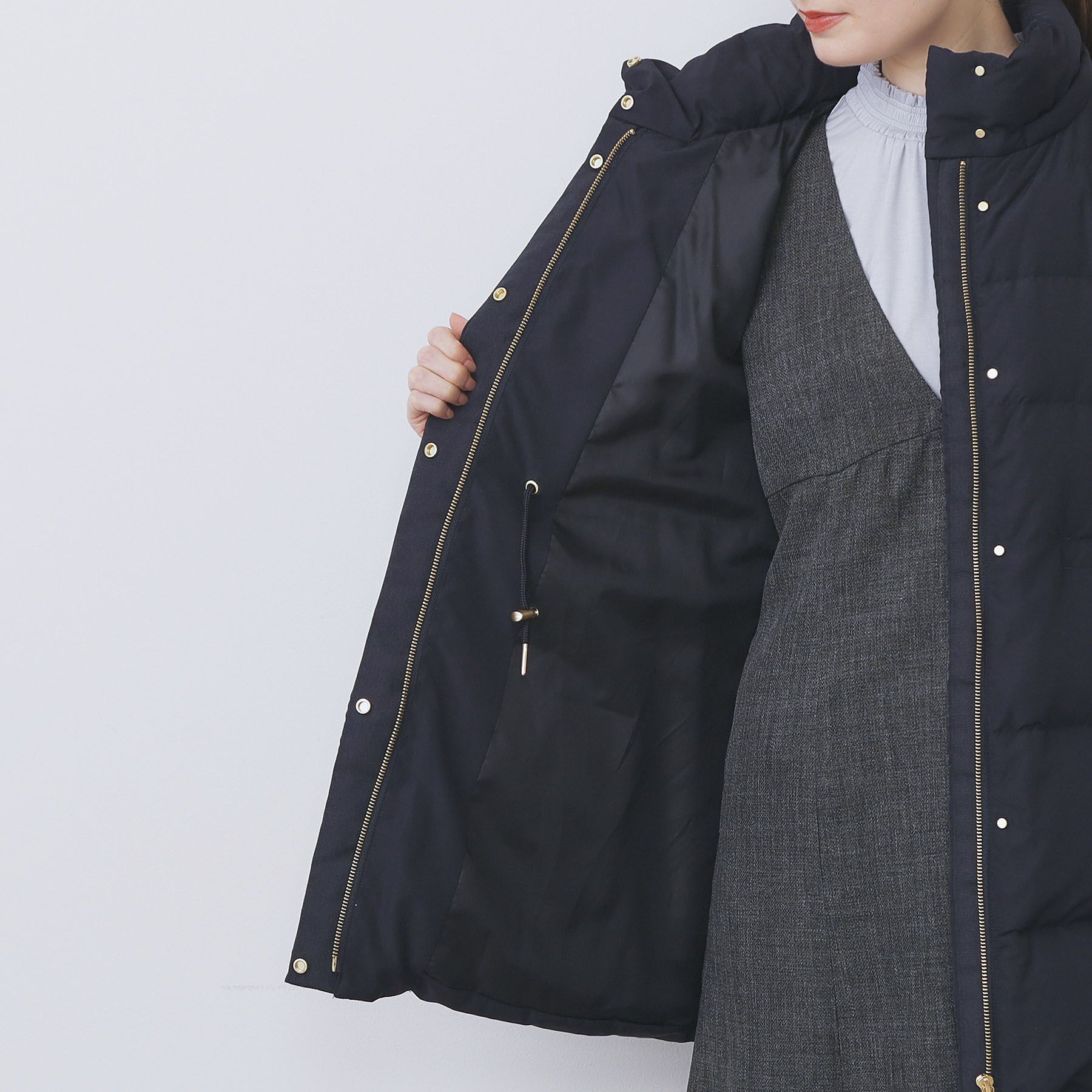 index「KAWADAダウンドロストミドルコート【撥水/洗濯機OK/2WAY/静電気防止裏地】《XS～3L》」|ダウン|