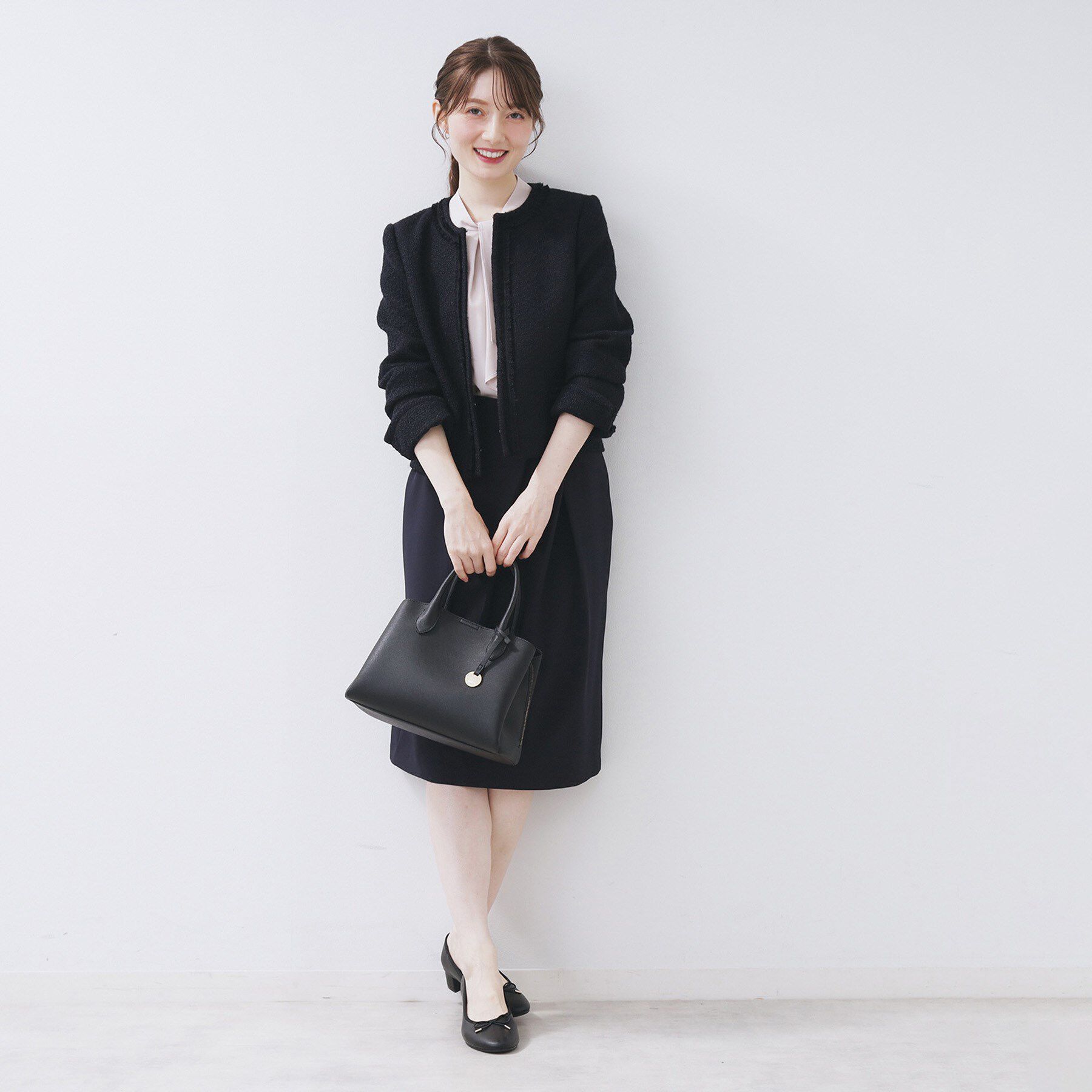 index「《通勤/セットアップ対応》ノーカラーツイードジャケット【洗濯機OK】」|ノーカラージャケット|