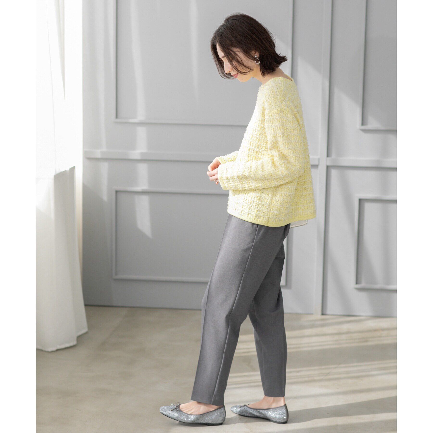 OPAQUE.CLIP「《SS-LLsize》美脚ストレッチイージーテーパードパンツ【洗濯機洗い可/防シワ】」|その他|