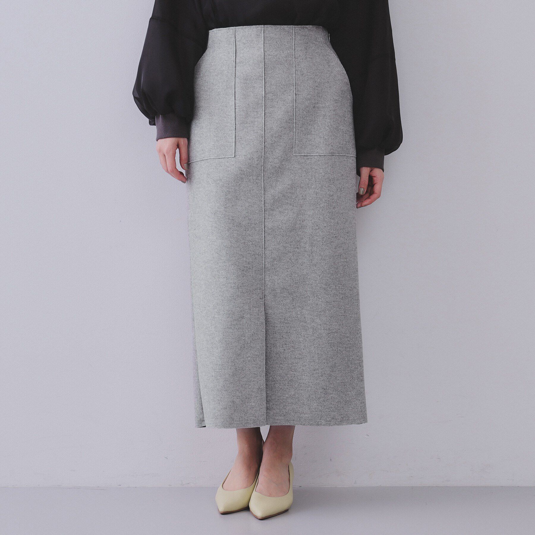 OPAQUE.CLIP「ウールライクストレッチタイトスカート【洗濯機洗い可】」|スカート|