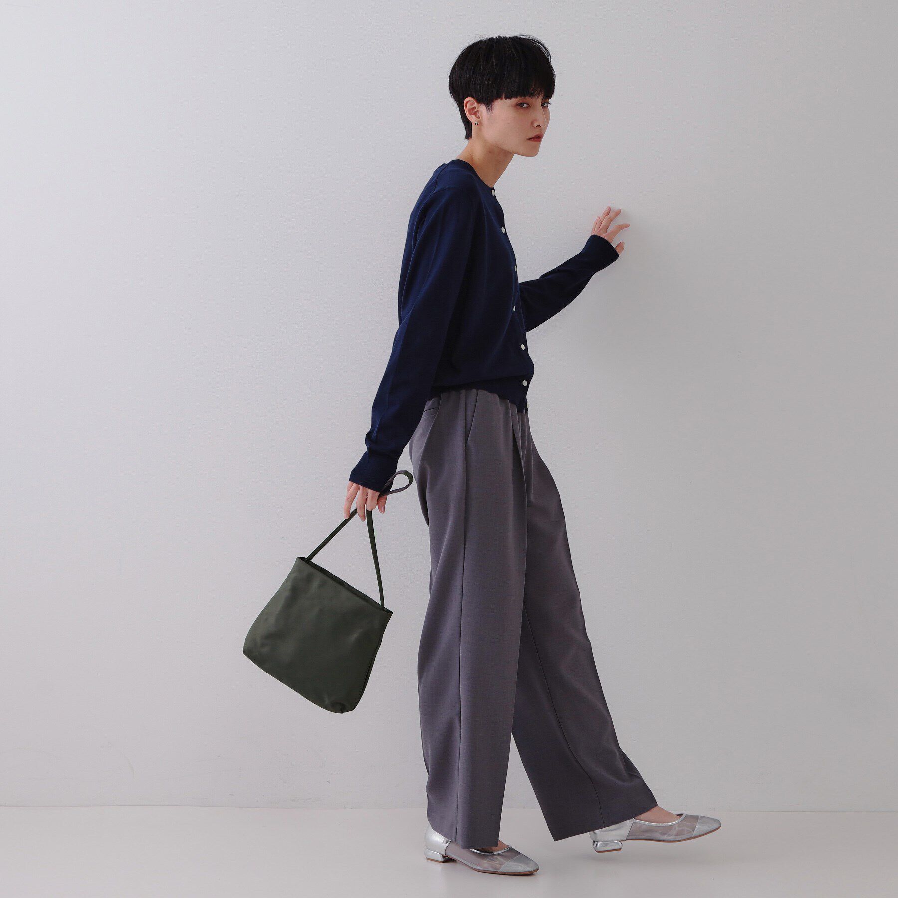 OPAQUE.CLIP「サテンコンビ巾着ワンショルダーバッグ」|ショルダー・メッセンジャー|