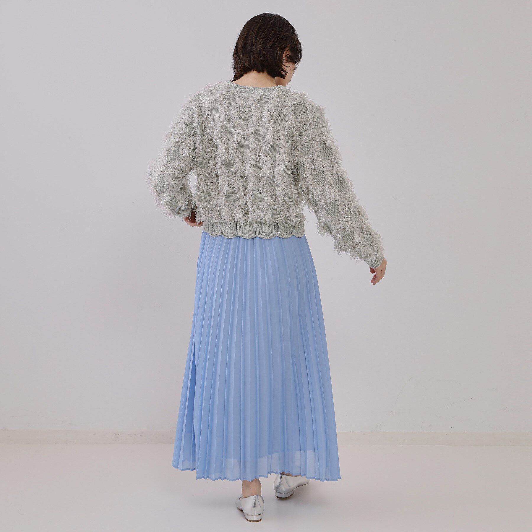 OPAQUE.CLIP「フリンジスパンコールニット【洗える】」|ニット・セーター|