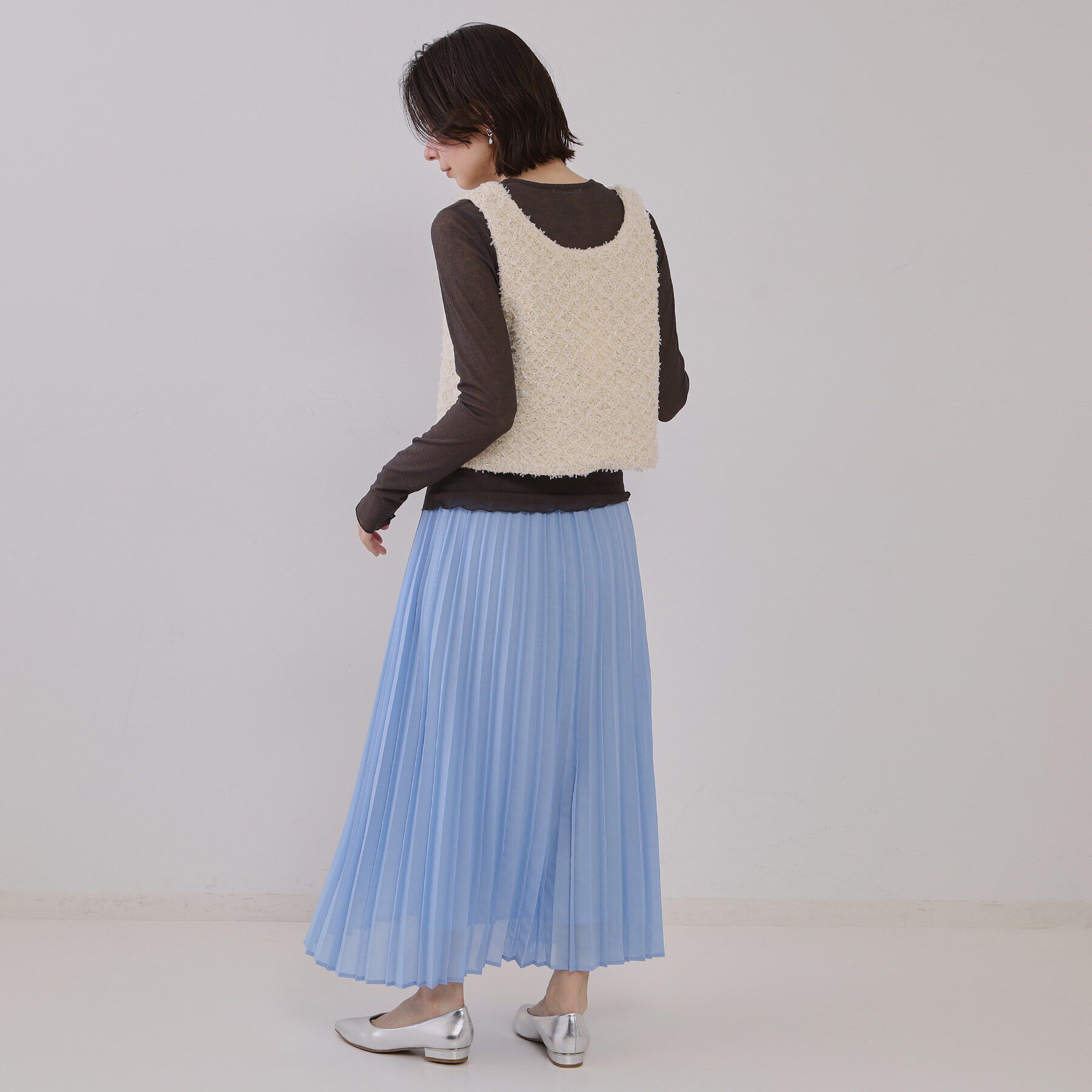 OPAQUE.CLIP「スパンコールニットビスチェ【洗濯機洗い可】」|ニット・セーター|