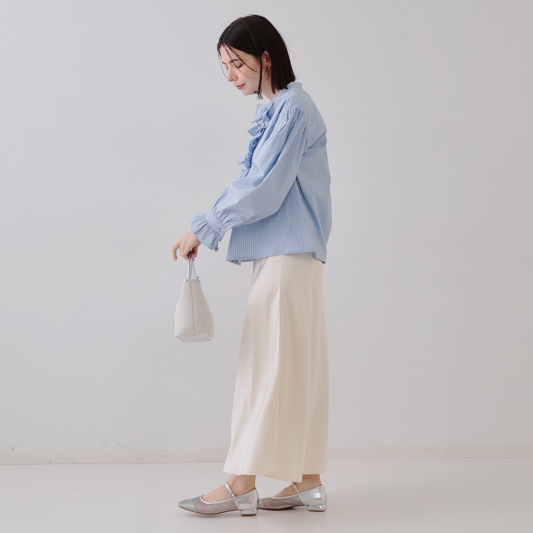 OPAQUE.CLIP「フロントフリルブラウス【洗濯機洗い可】」|シャツ・ブラウス|