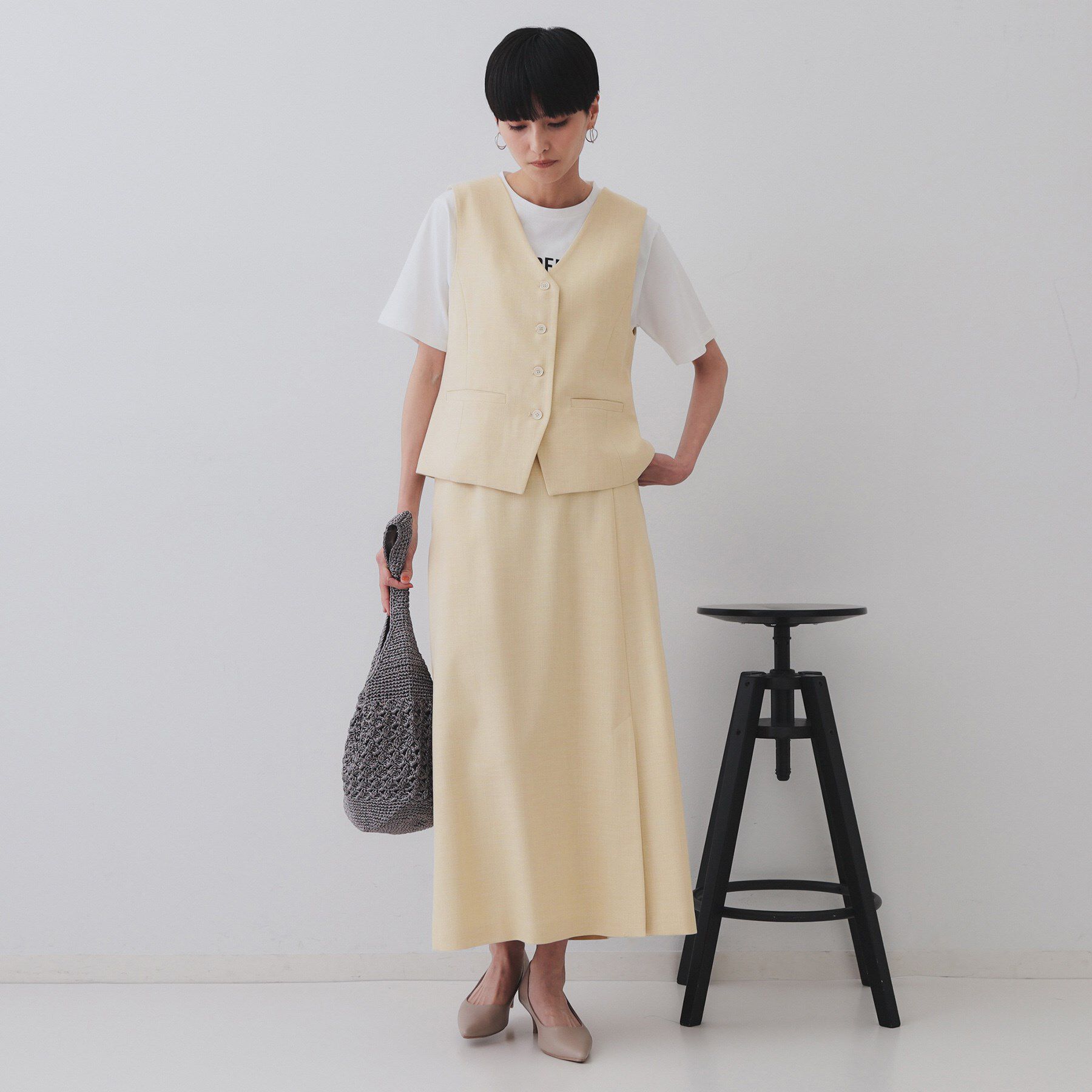 OPAQUE.CLIP「メランジコンパクトジレ/セットアップ対応可【洗濯機洗い可】」|ベスト・ジレ|