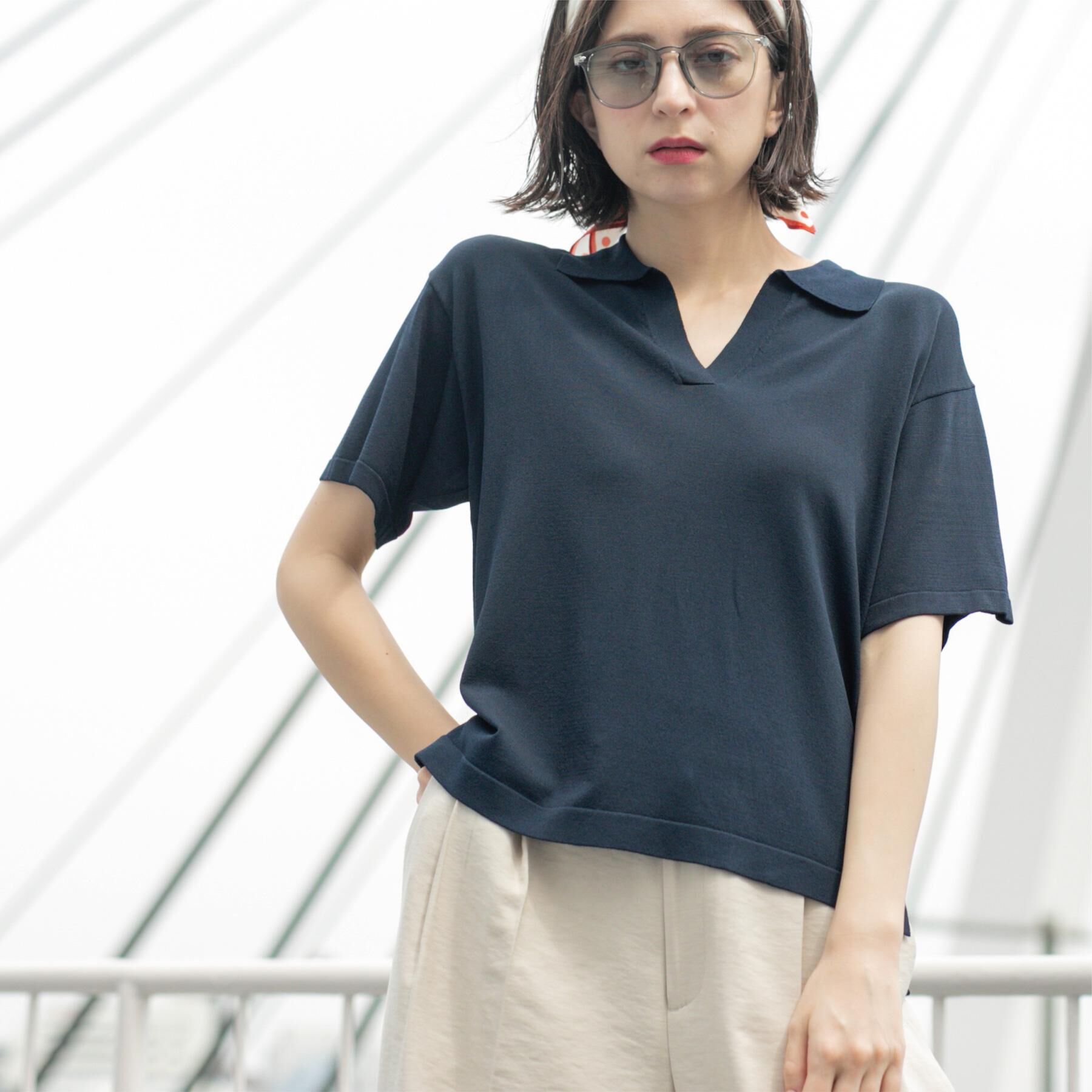 OPAQUE.CLIP「スキッパーニット【UV/接触冷感/抗ピル/洗濯機洗い可】」|ニット・セーター|