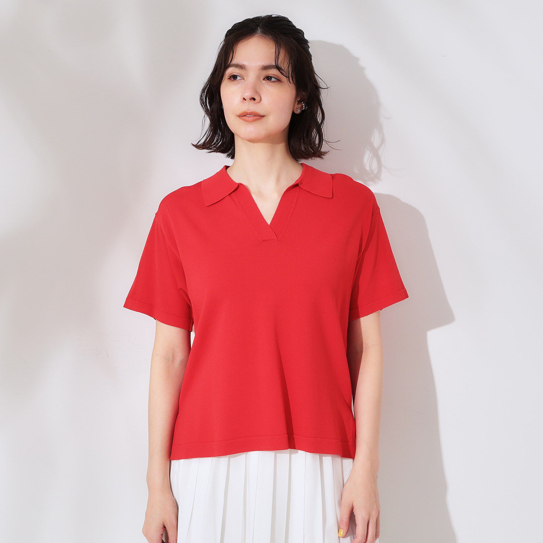 OPAQUE.CLIP「スキッパーニット【UV/接触冷感/抗ピル/洗濯機洗い可】」|ニット・セーター|