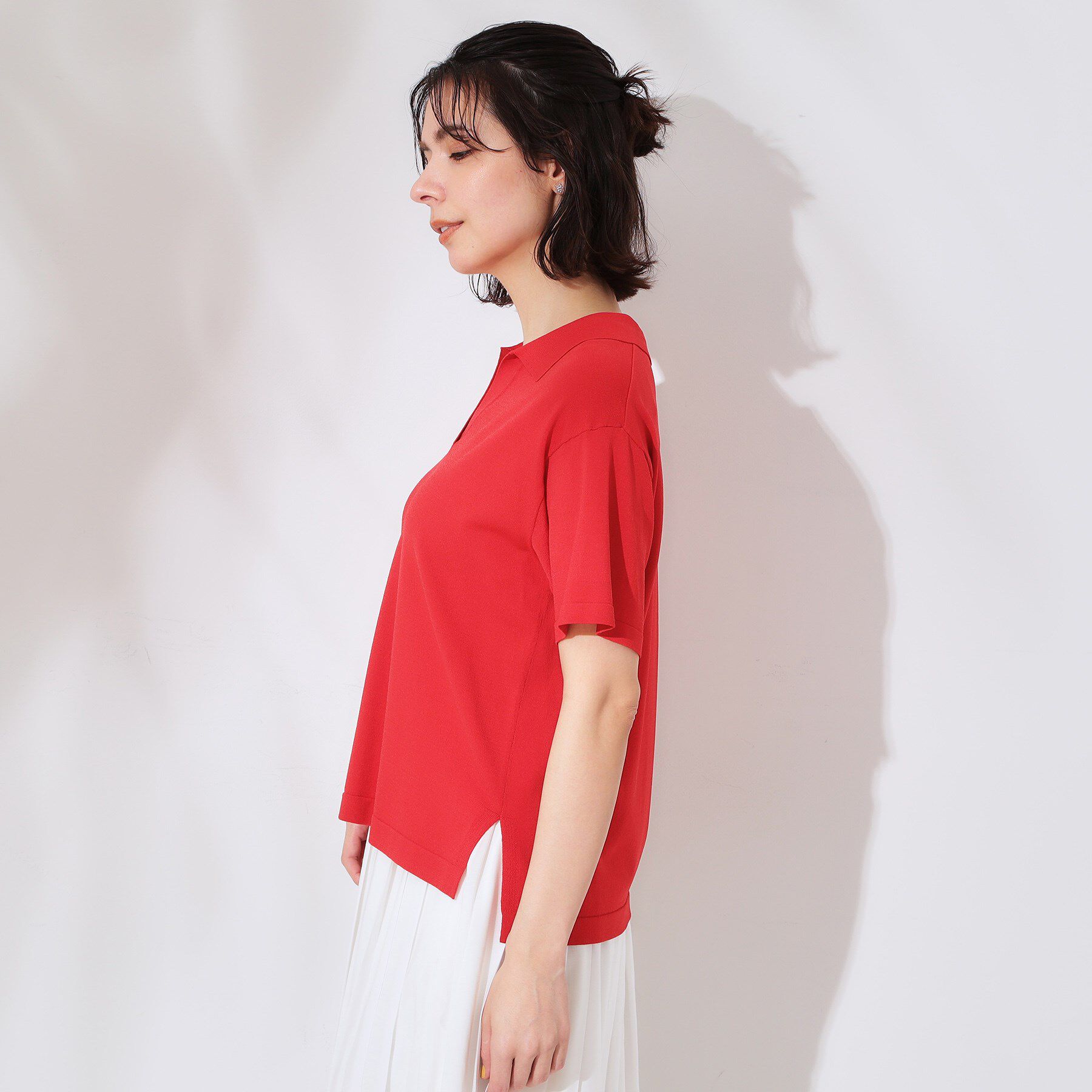 OPAQUE.CLIP「スキッパーニット【UV/接触冷感/抗ピル/洗濯機洗い可】」|ニット・セーター|