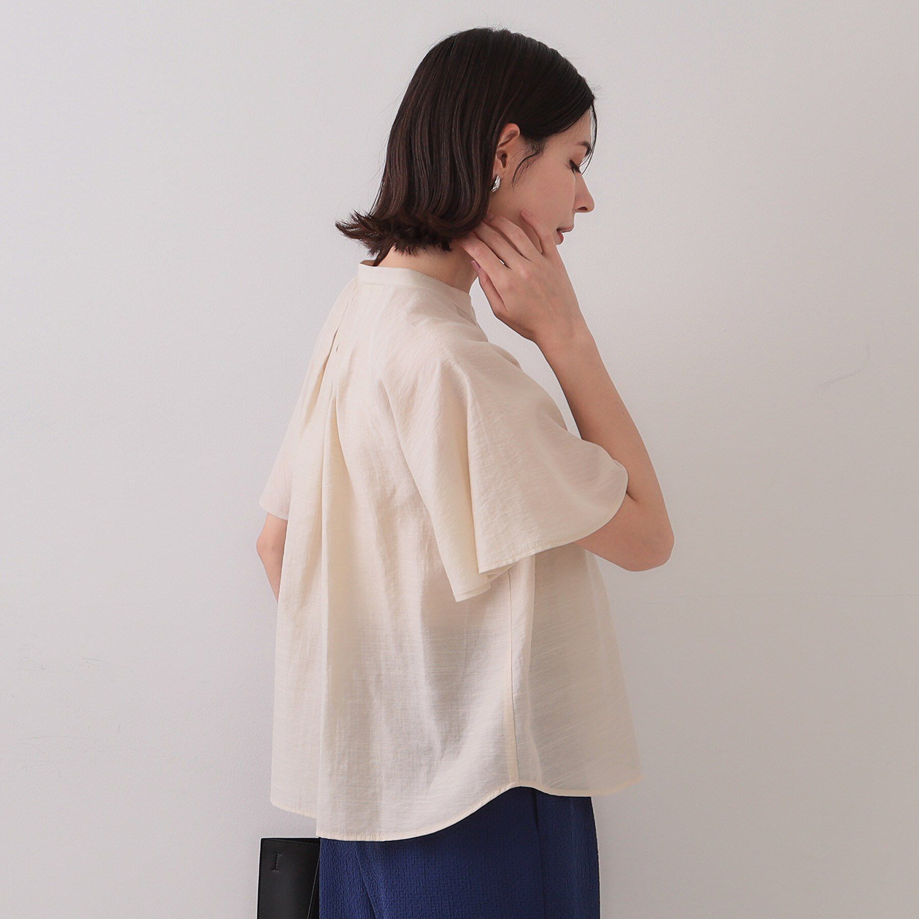OPAQUE.CLIP「シアーフレアスリーブブラウス【洗濯機洗い可】」|シャツ・ブラウス|