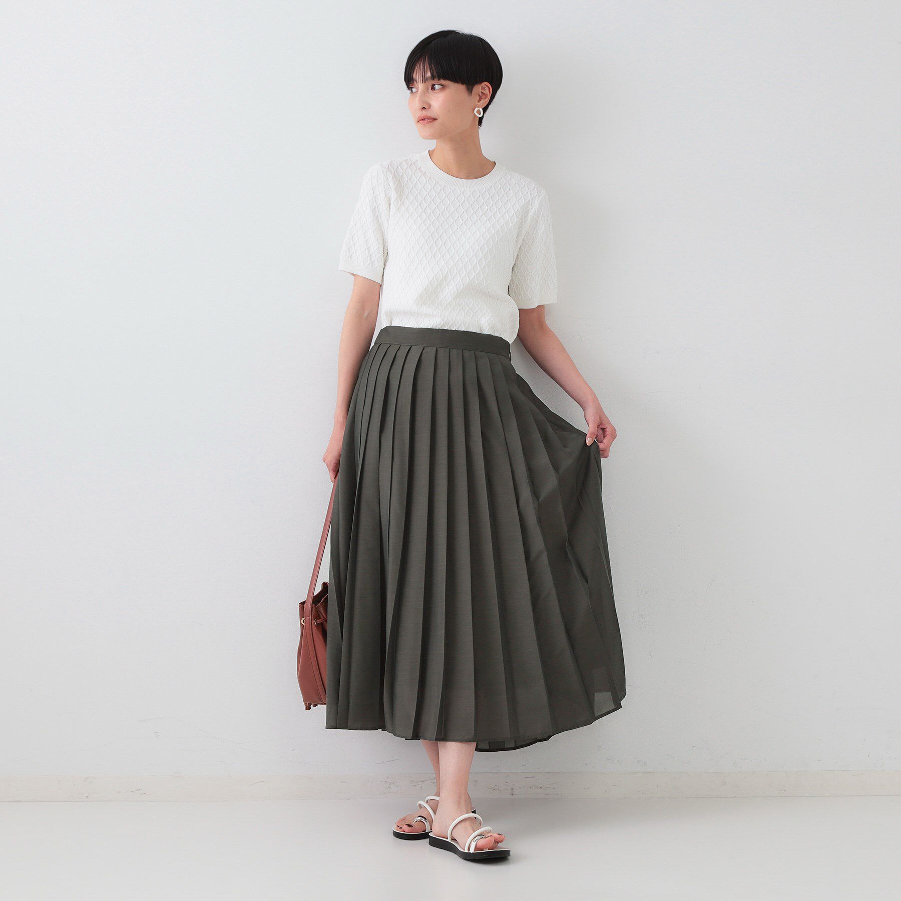 OPAQUE.CLIP「シアープリーツスカート【洗濯機洗い可】」|スカート|