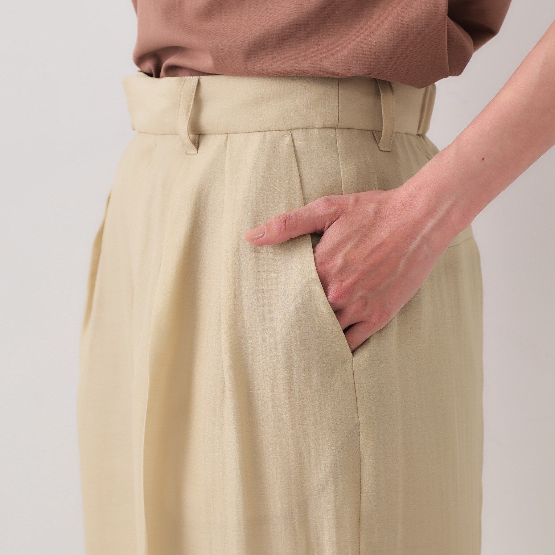 OPAQUE.CLIP「シアータックワイドパンツ【洗濯機洗い可】」|その他|