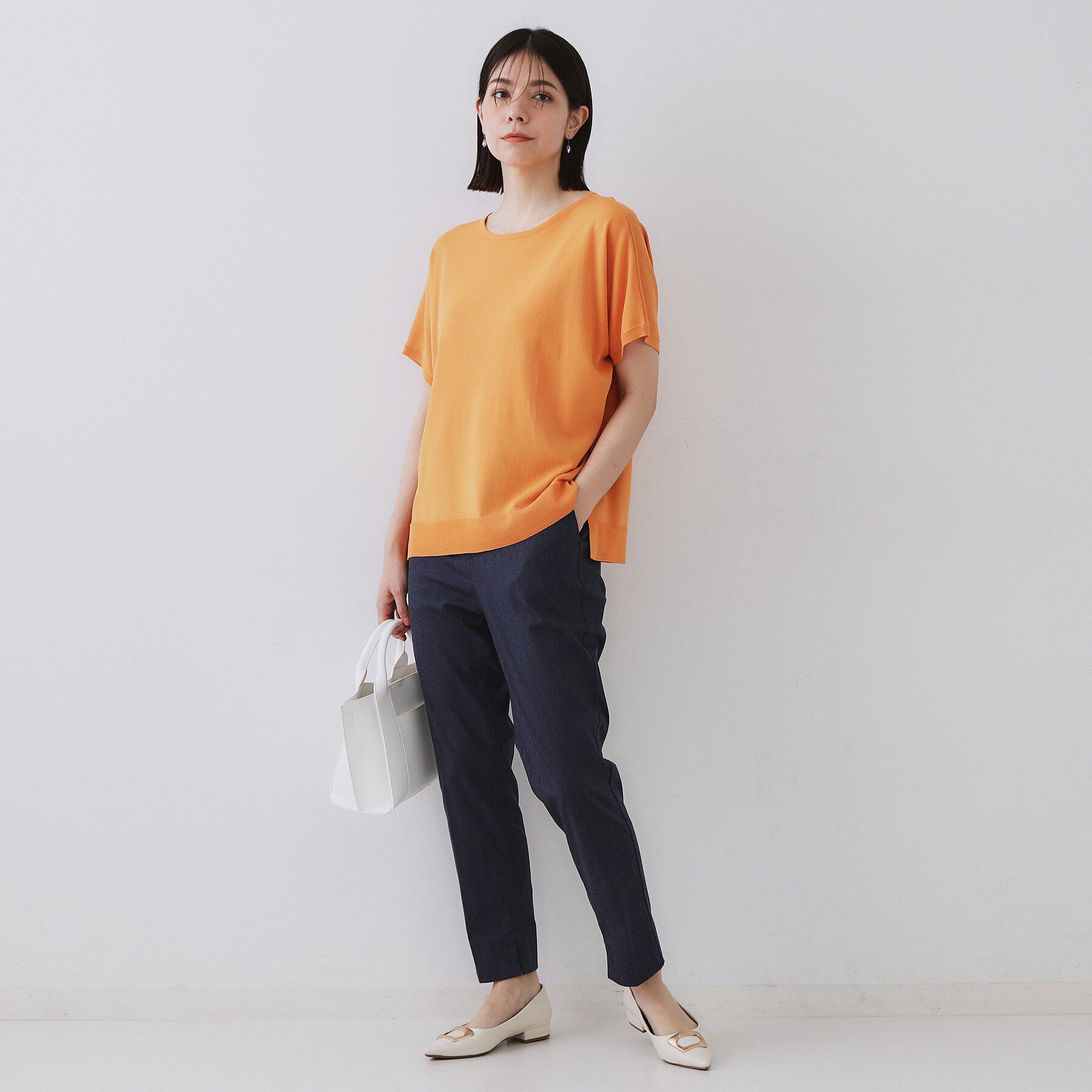 OPAQUE.CLIP「《6色展開/S-LLサイズ》ドルマンスリーブニット【UV/接触冷感/洗濯機洗い可/抗ピル】」|ニット・セーター|